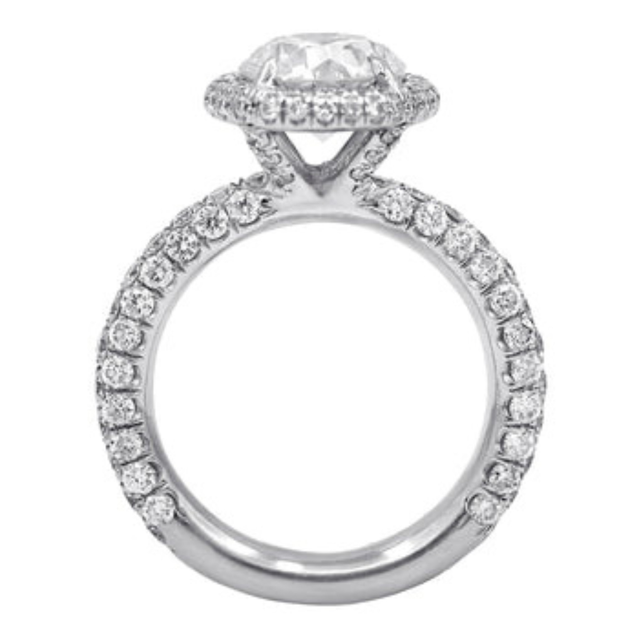 1.70ct round diamond engagement ring with halo setting