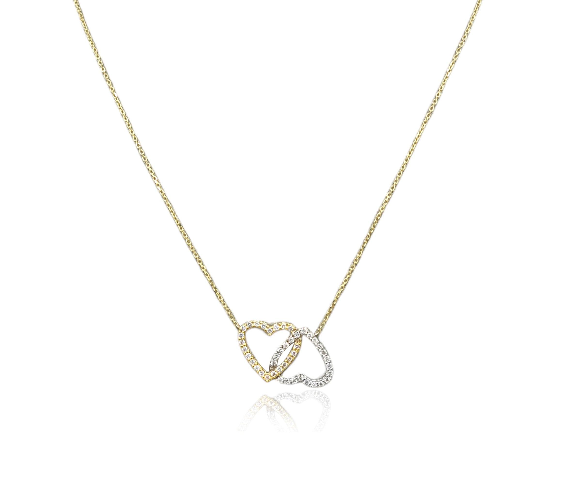 diamond heart pendant yellow gold