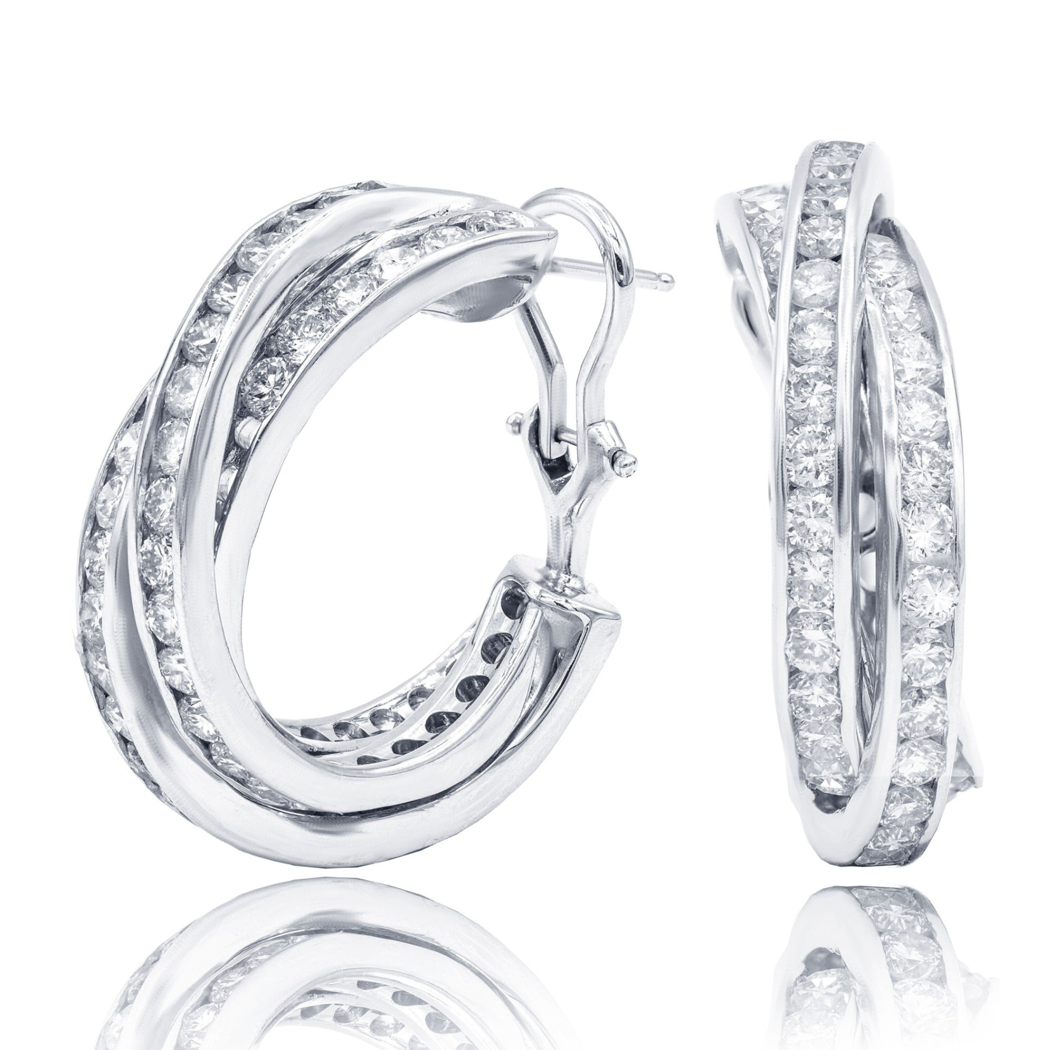 diamond hoop earrings small