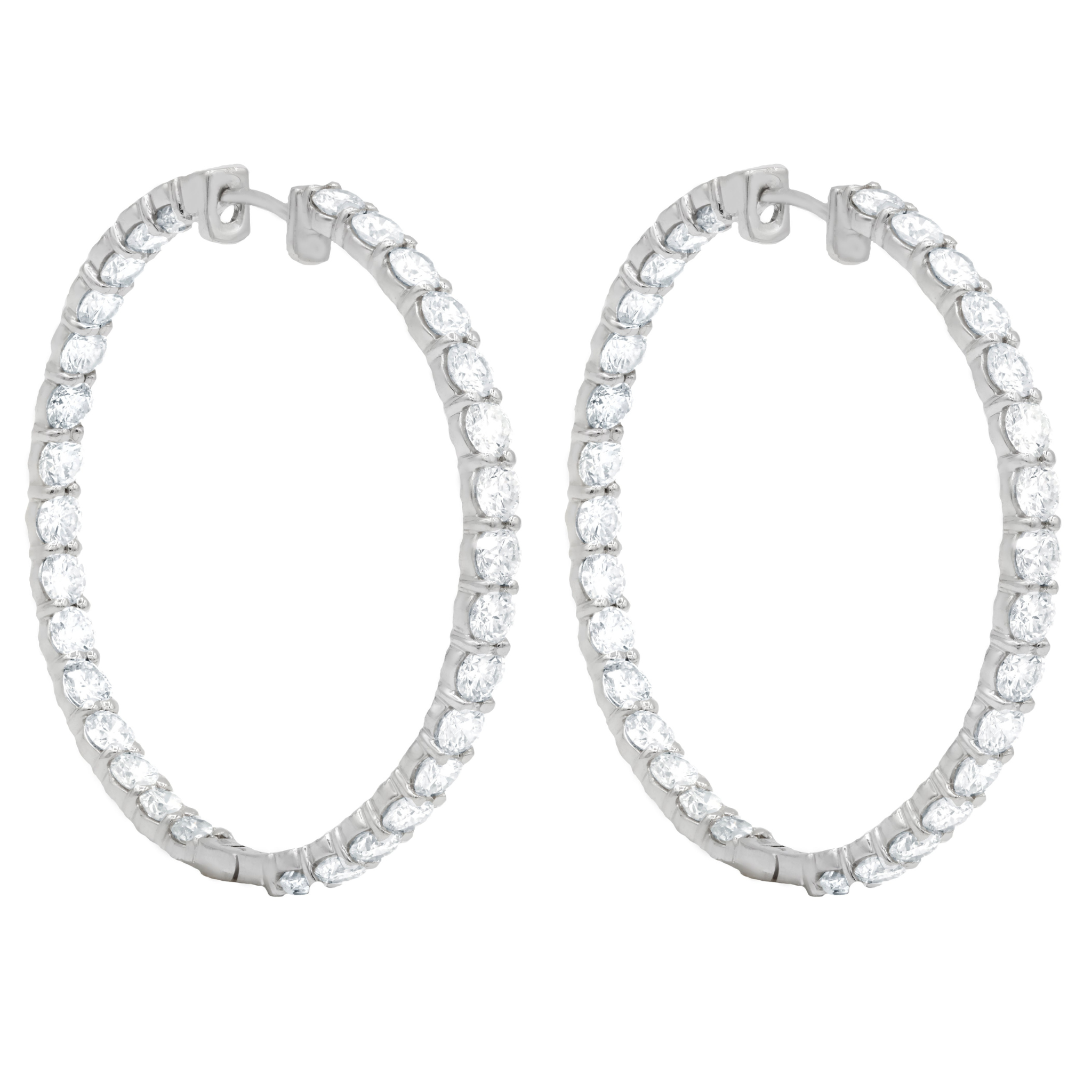 tiffany diamond hoop earrings