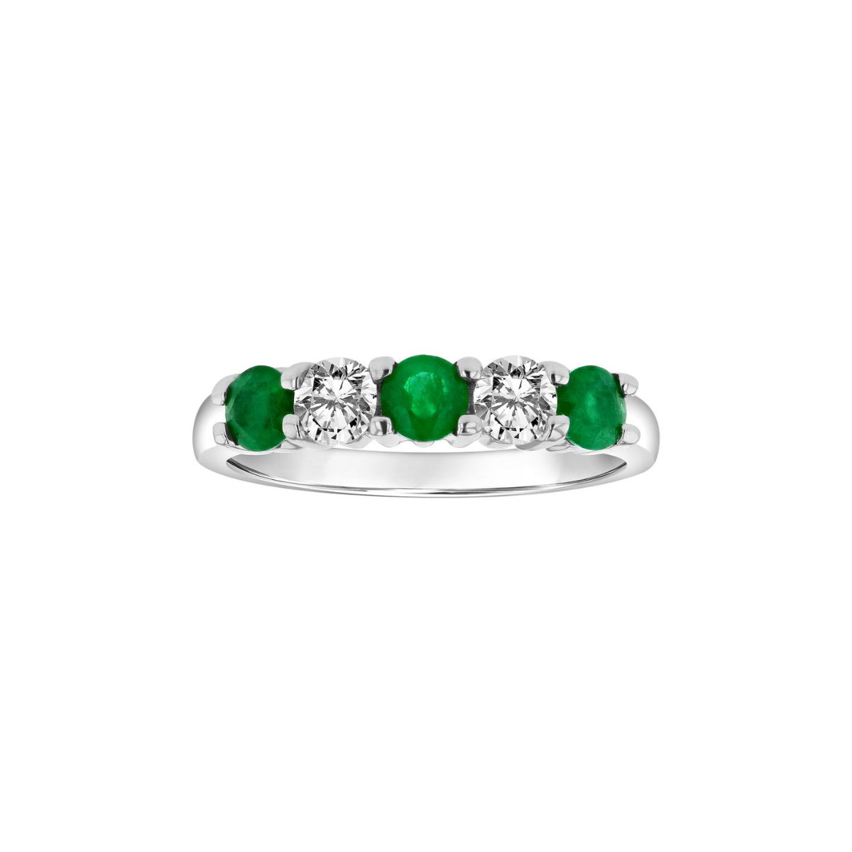 14kt White Gold Diamonds & Gemstones Eternity Band