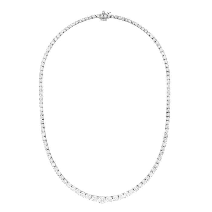 17.60Cts Graduated Tennis Necklace
