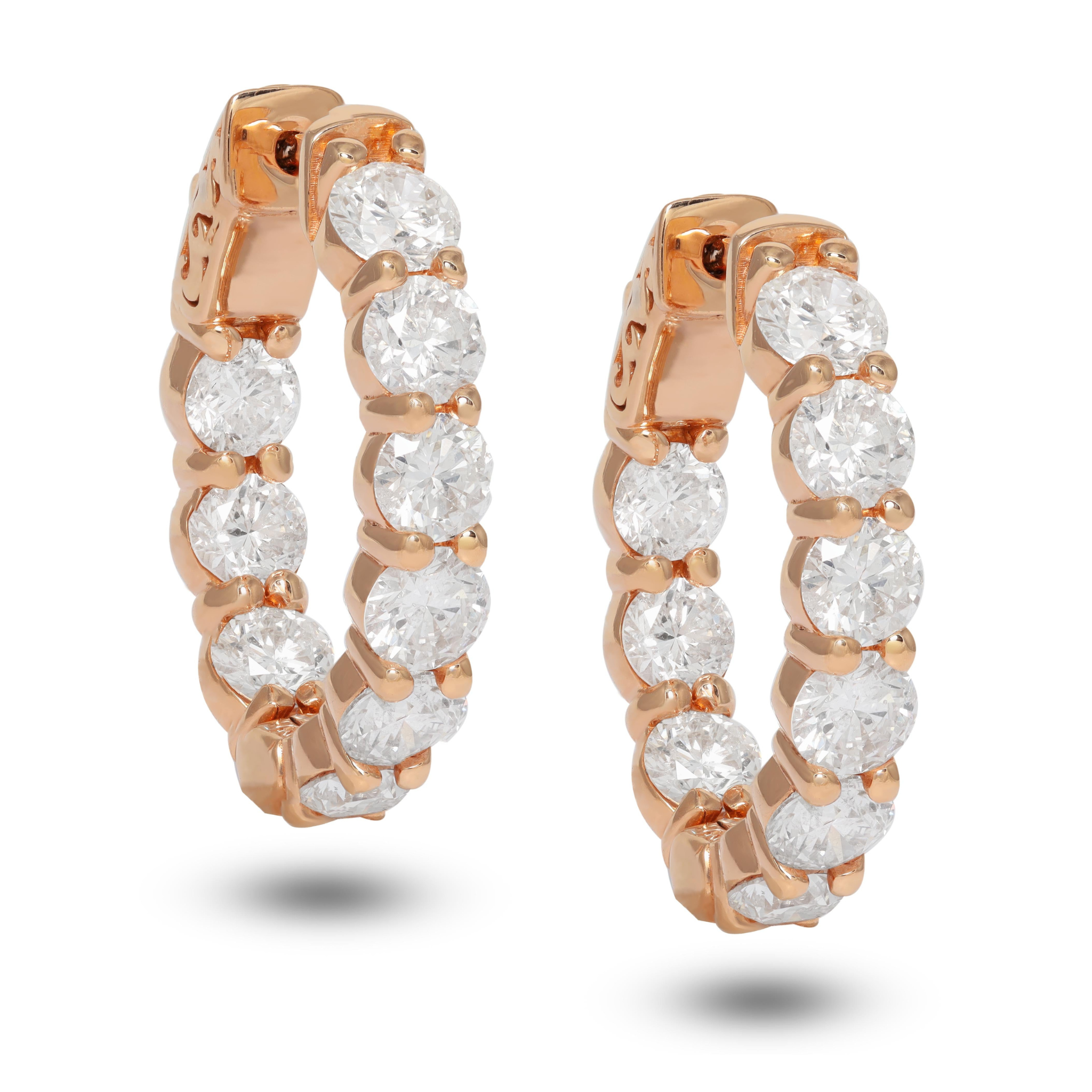 diamond hoop earrings small