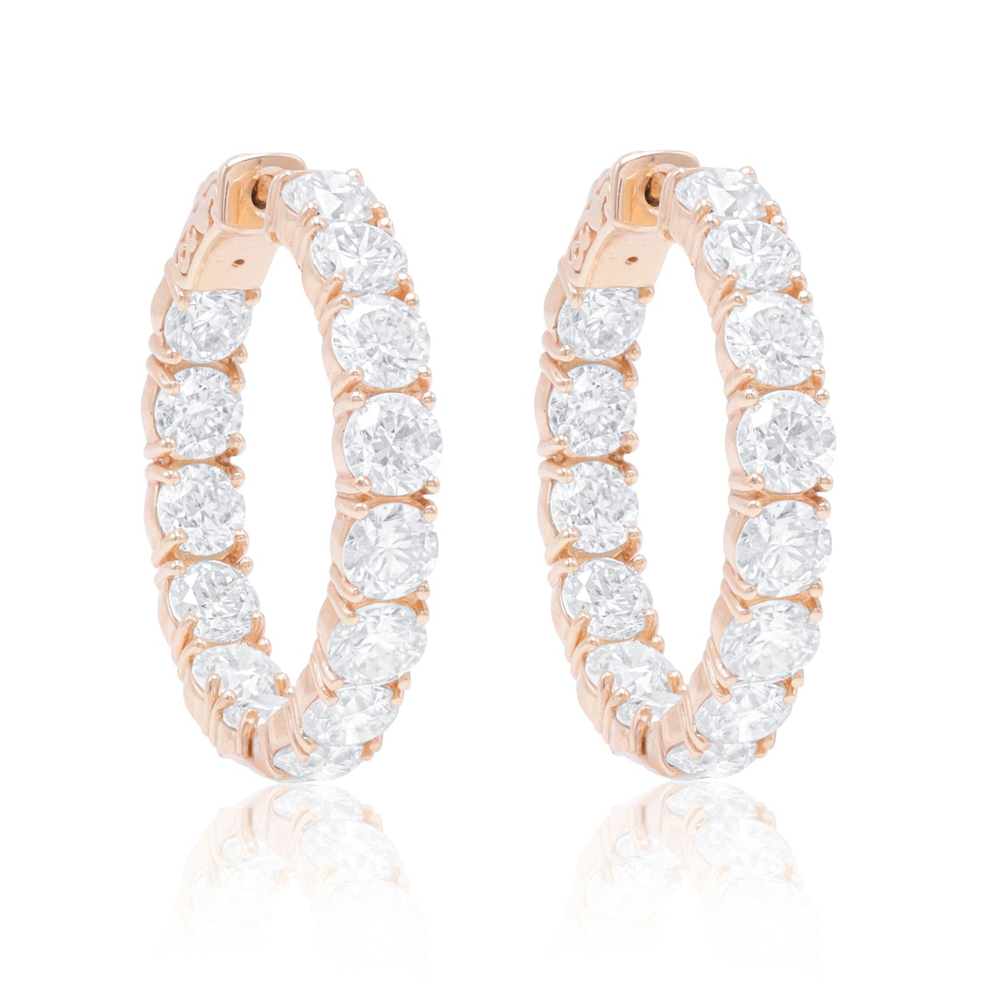 diamond hoop earrings for women