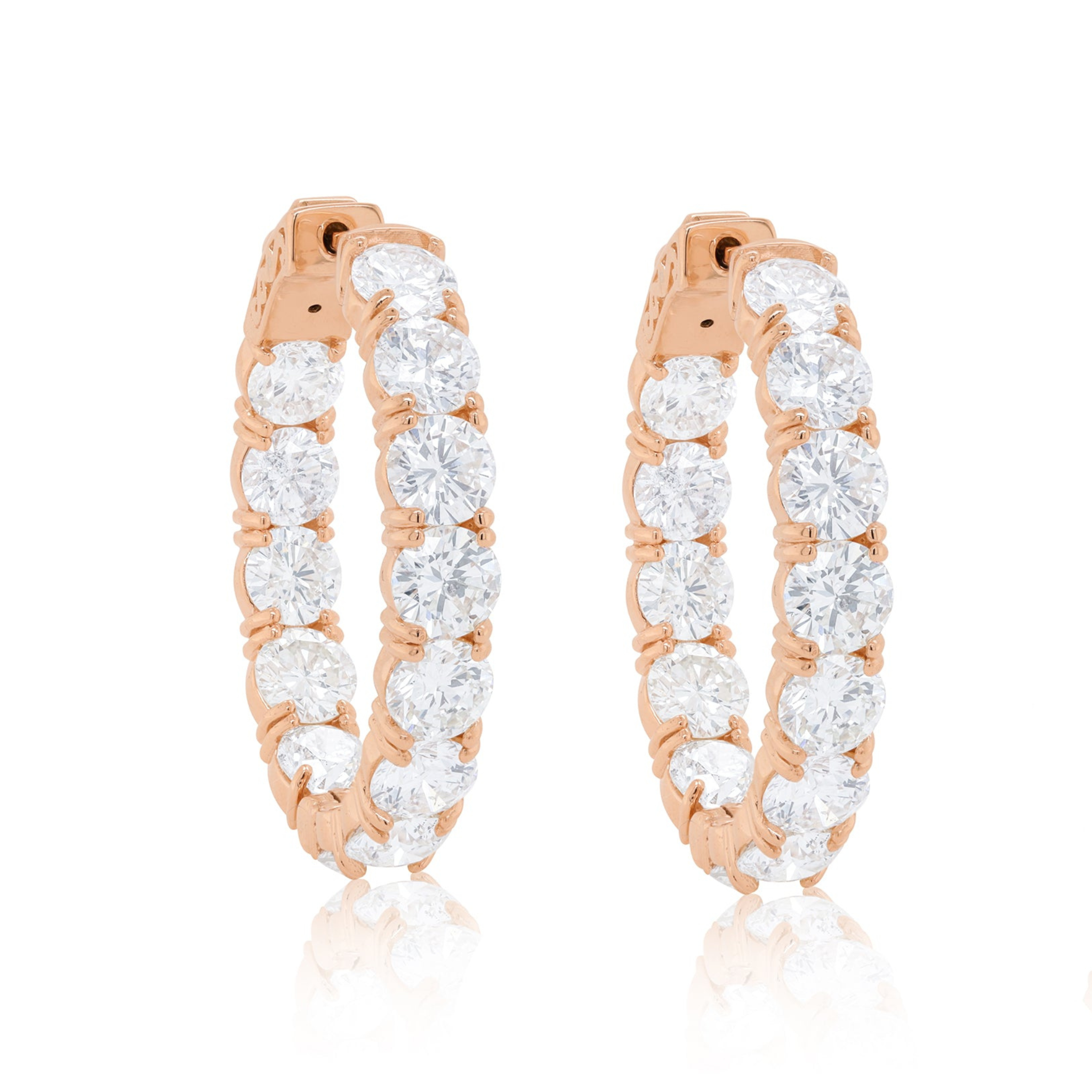 diamond hoop earrings large