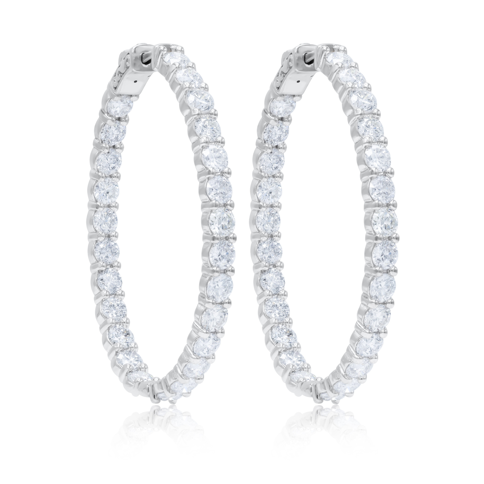 diamond hoops gold