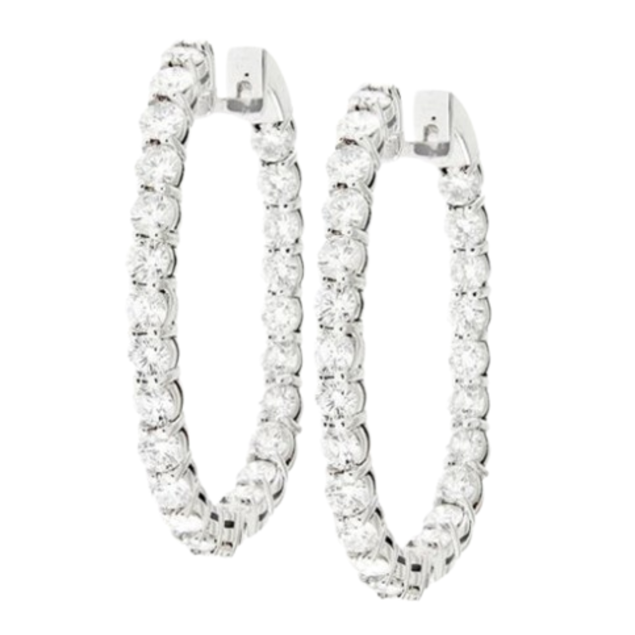 tiffany diamond hoop earrings