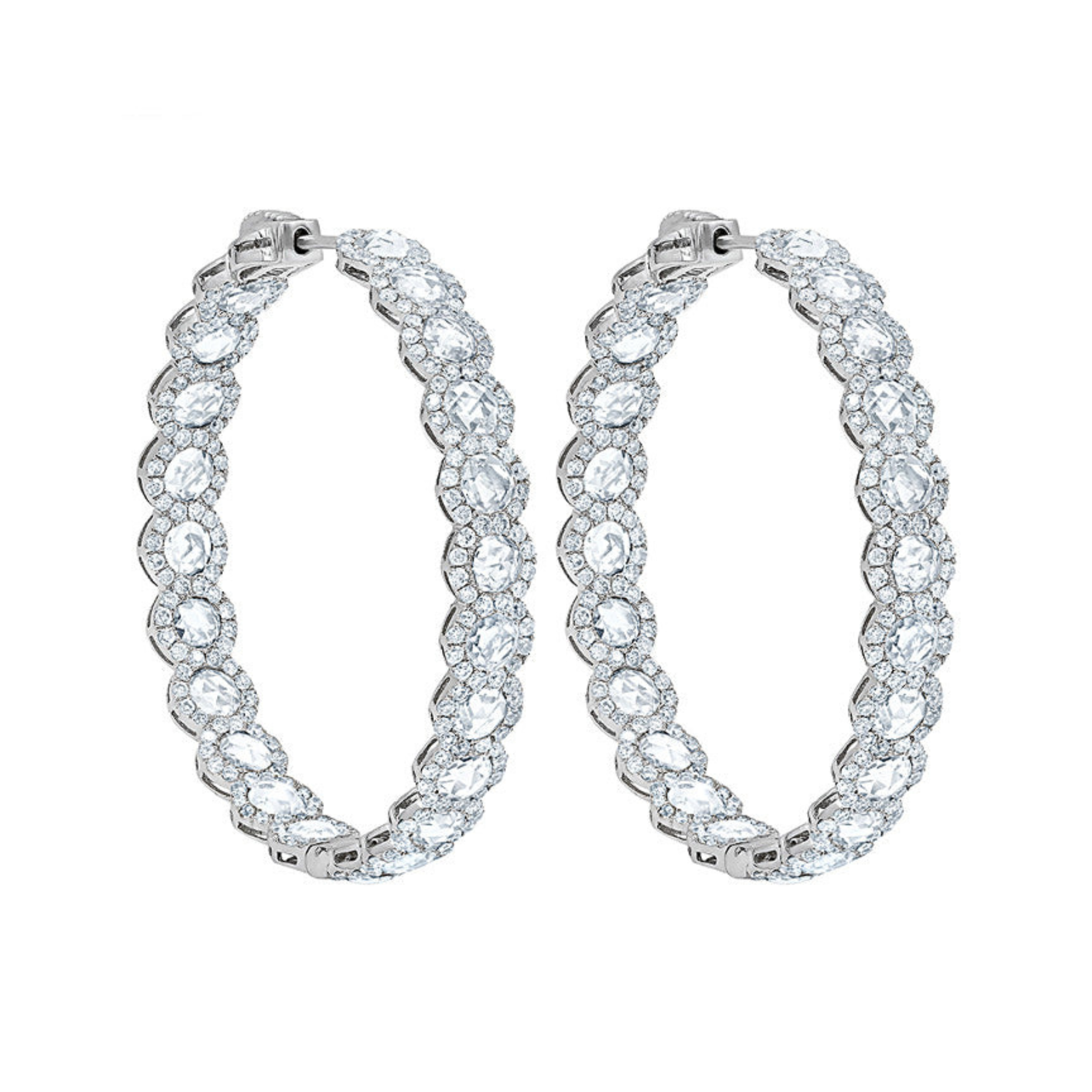 tiffany diamond hoop earrings