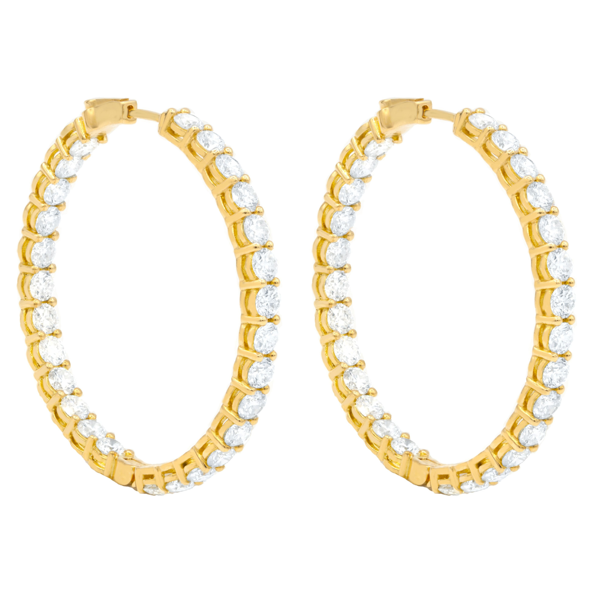 tiffany diamond hoop earrings