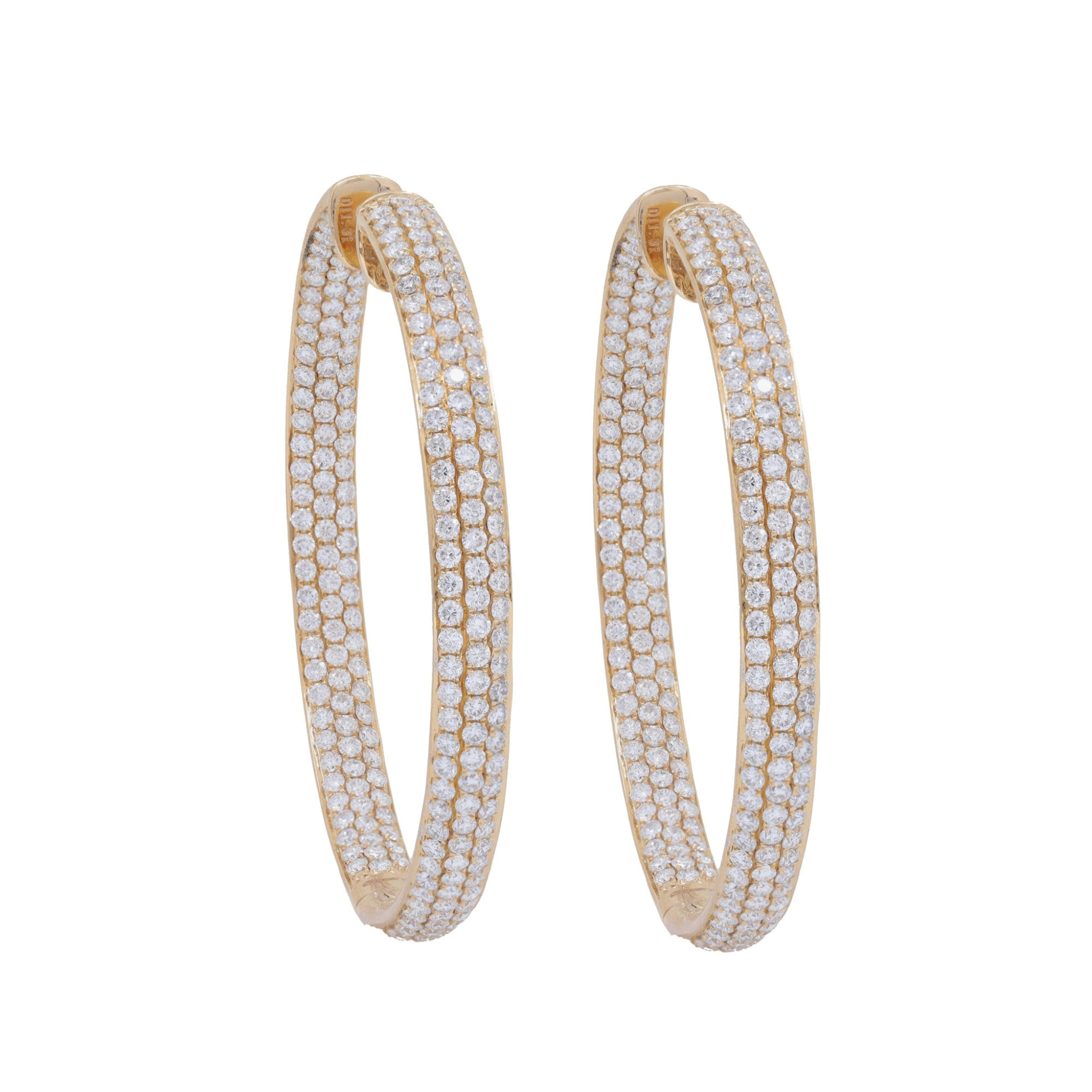 tiffany diamond hoop earrings