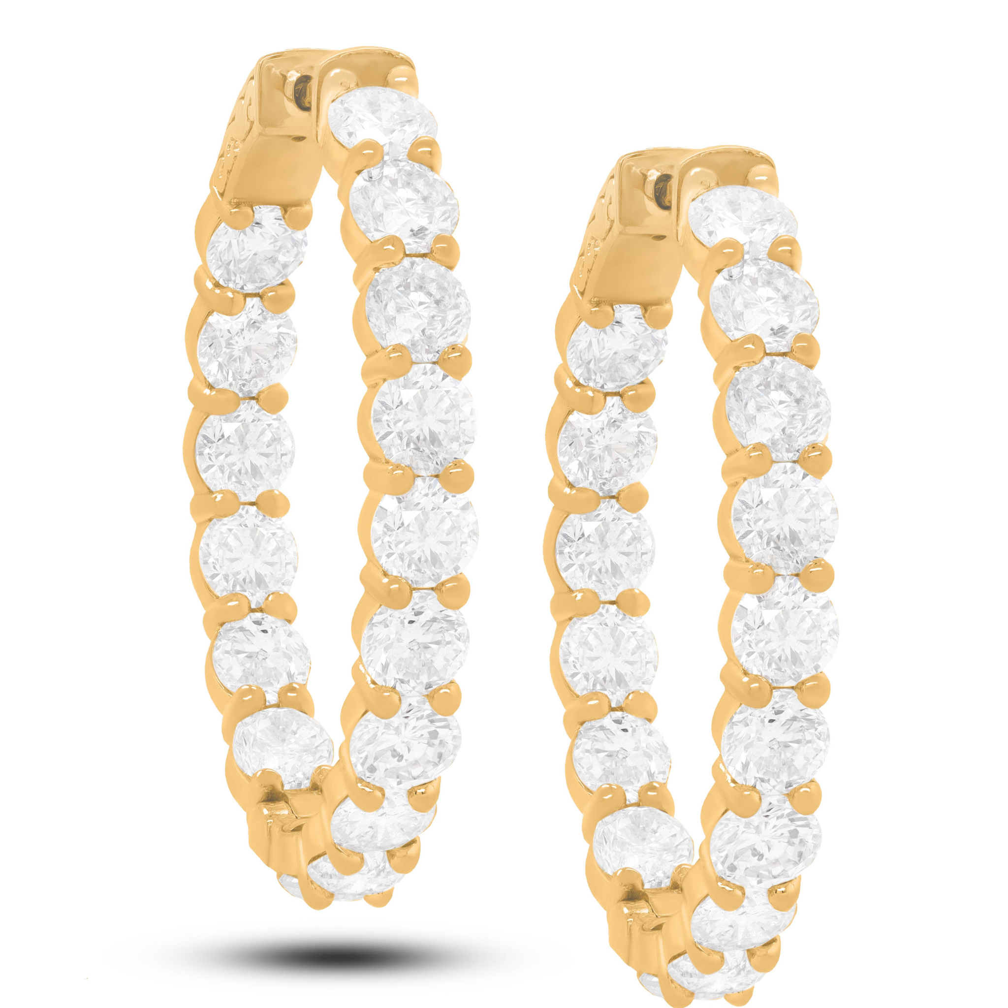 diamond hoop earrings gold