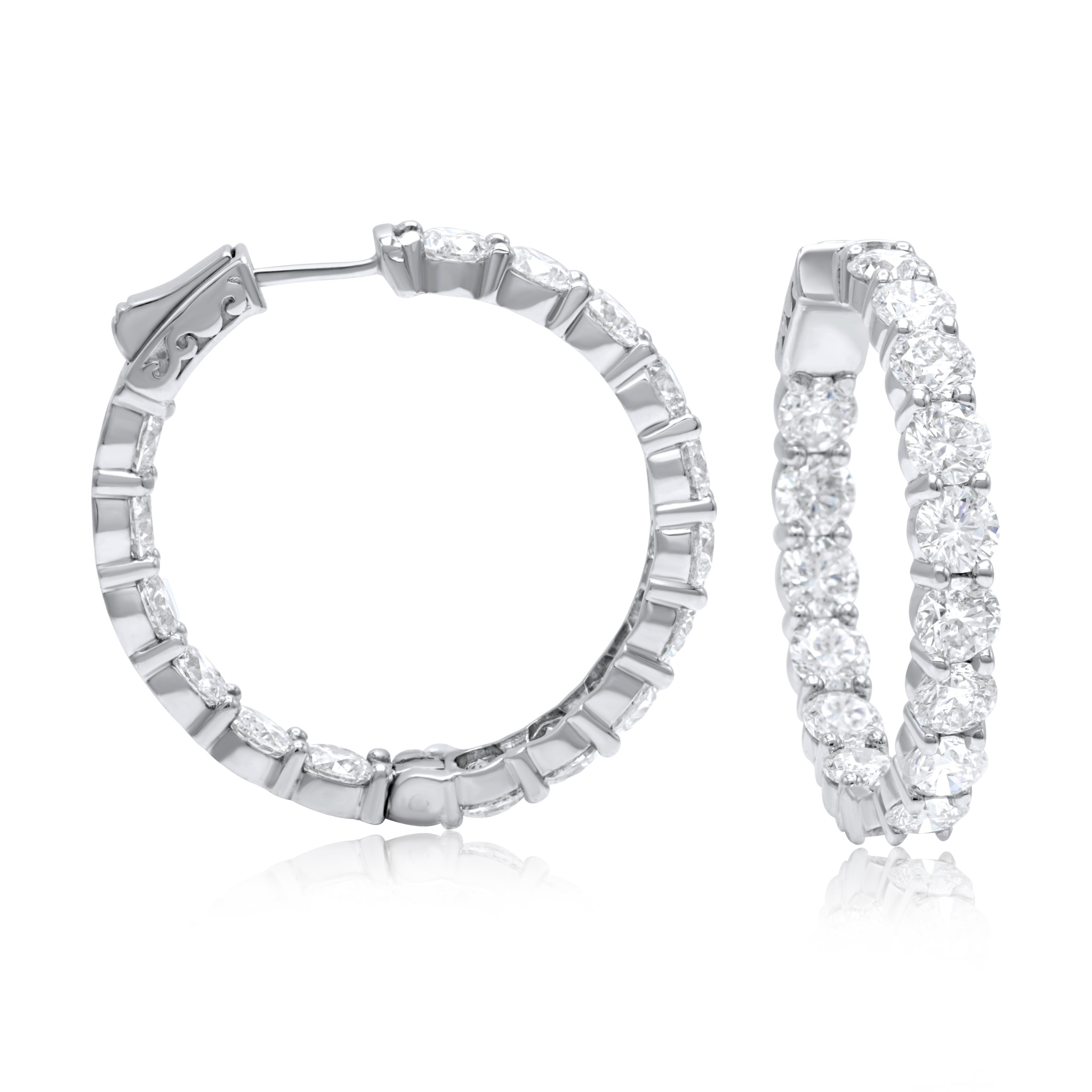 18k gold hoop earrings