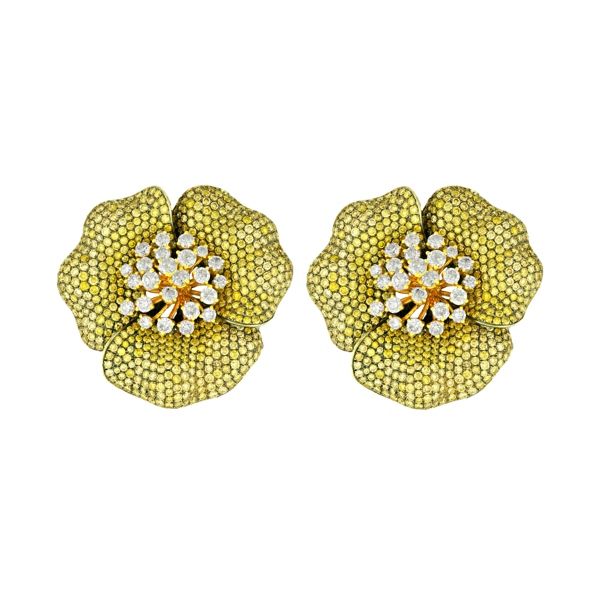 yellow diamond earrings