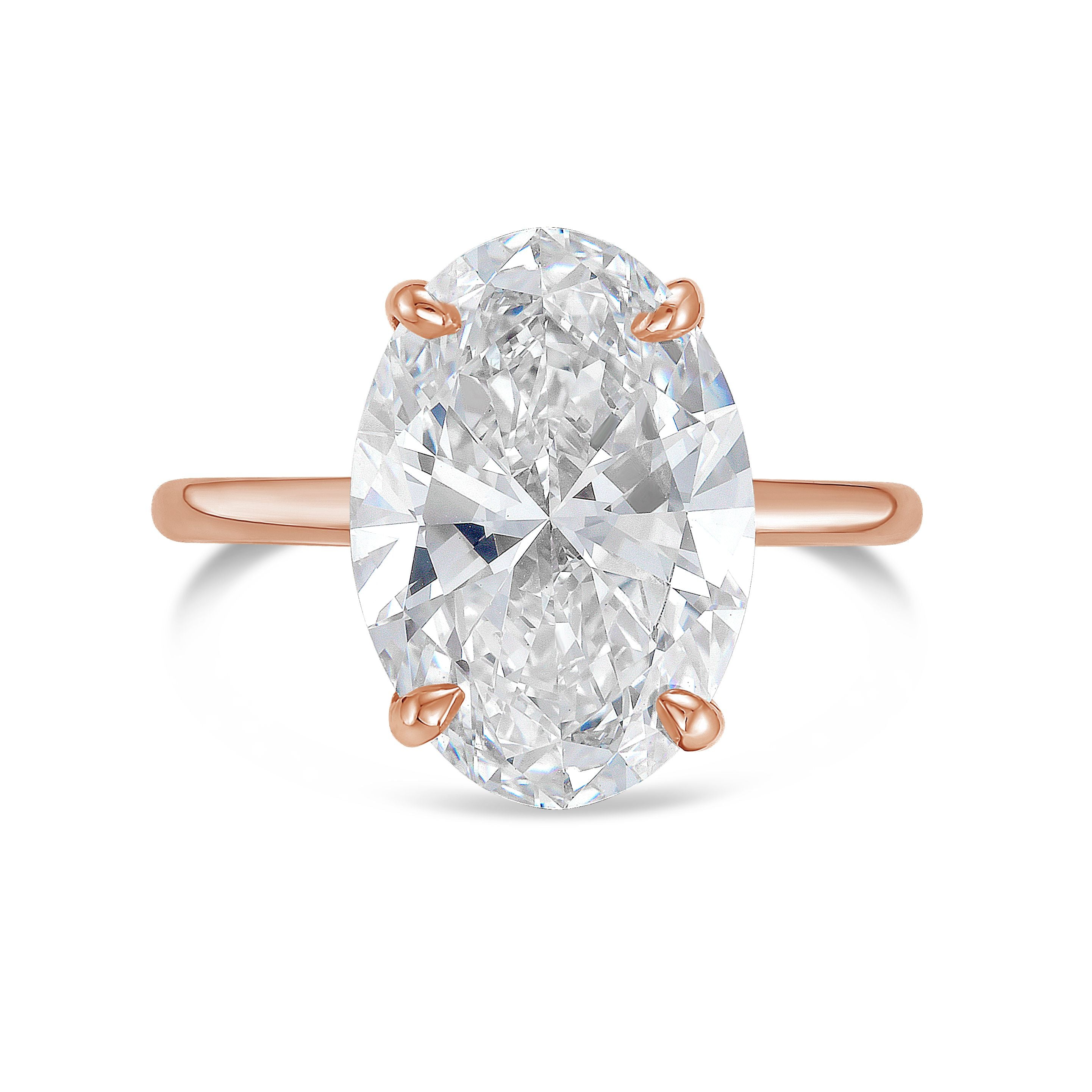 Lab Grown Oval Diamond Engagement Ring