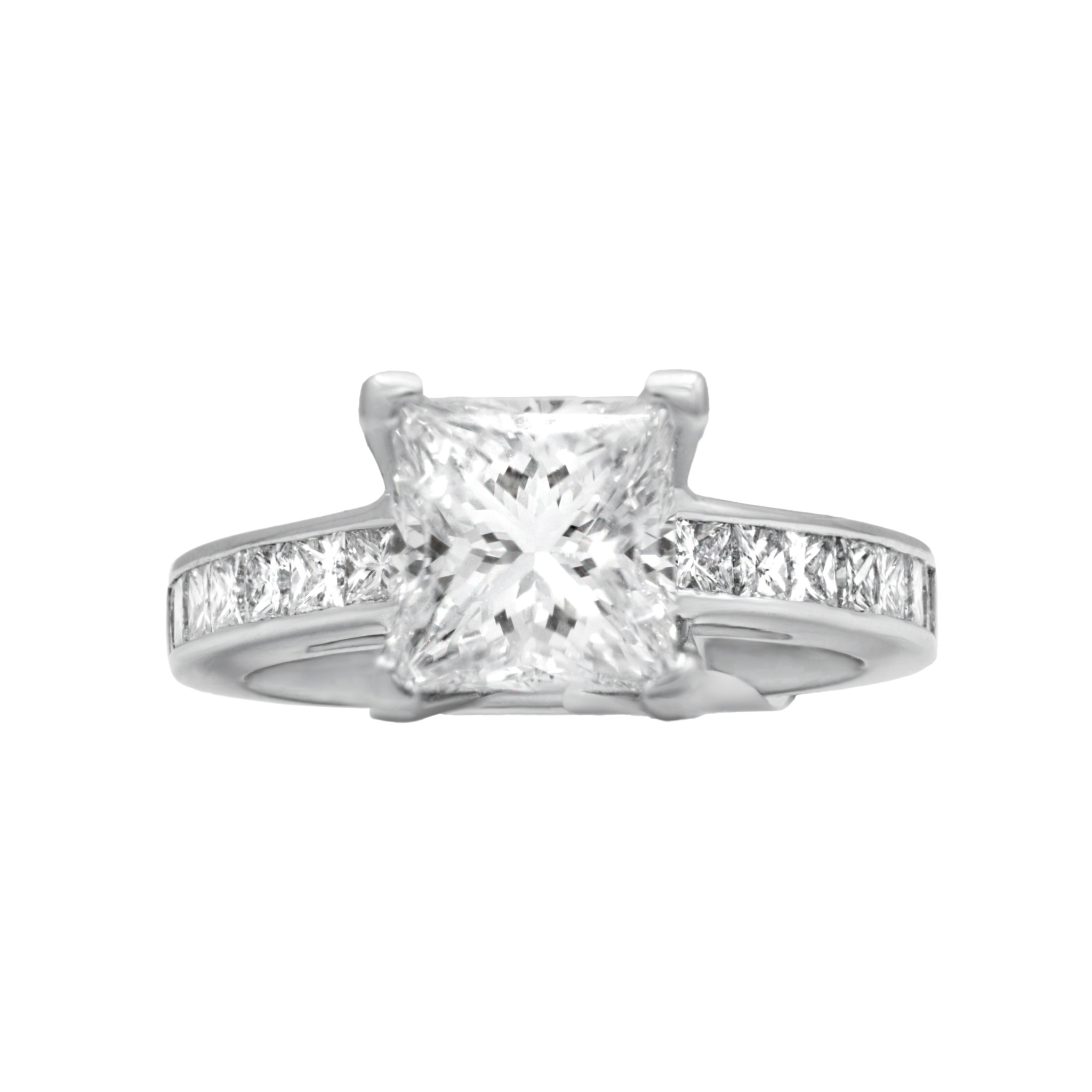 2.39ct Princess Cut Diamond Engagement Ring