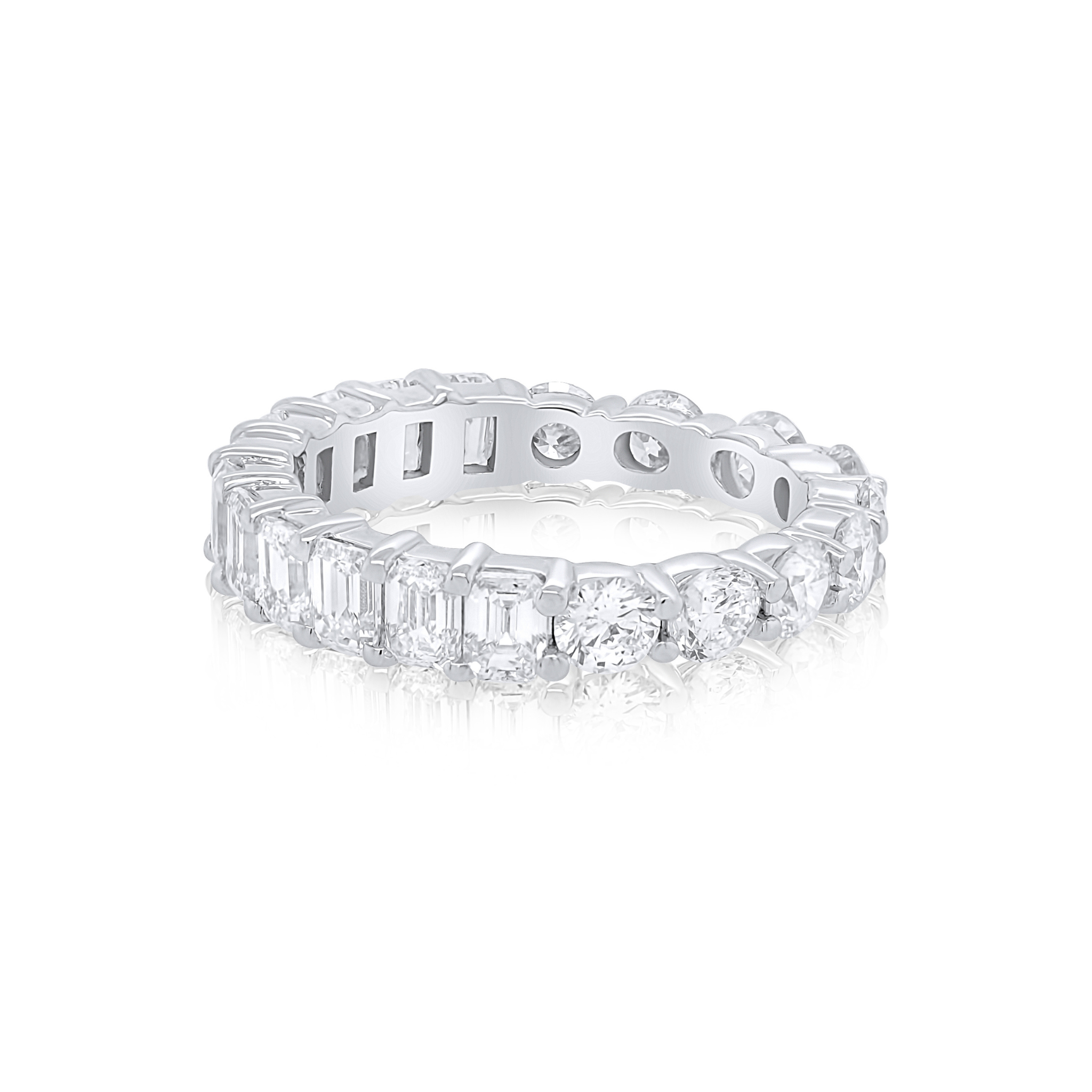 2.80cts Emerald Cut & Round Diamond Eternity Band
