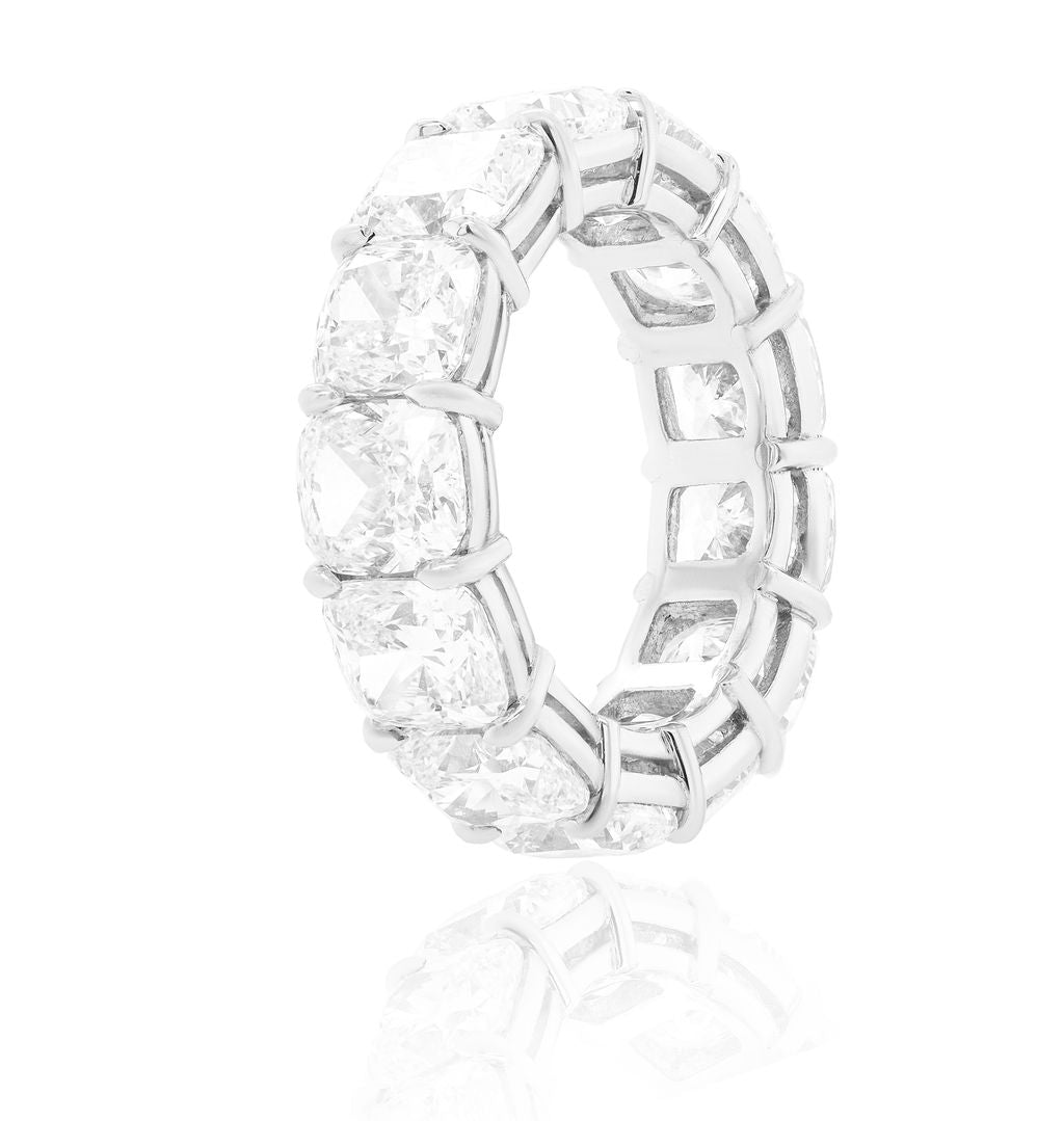 13.56cts Lab-Grown Radiant Diamond Eternity Band, Platinum