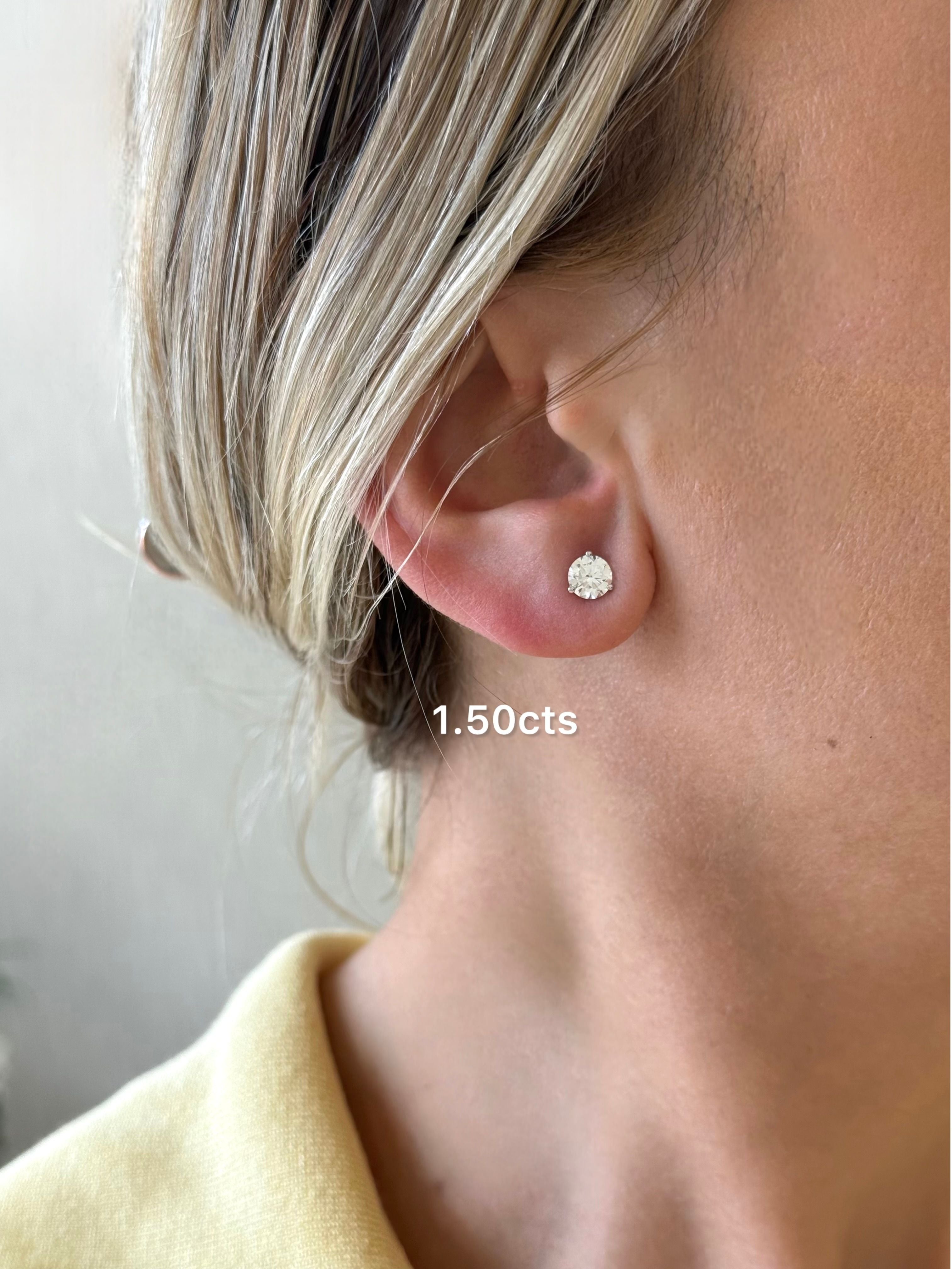 Lab Grown Martini Round Diamond Studs