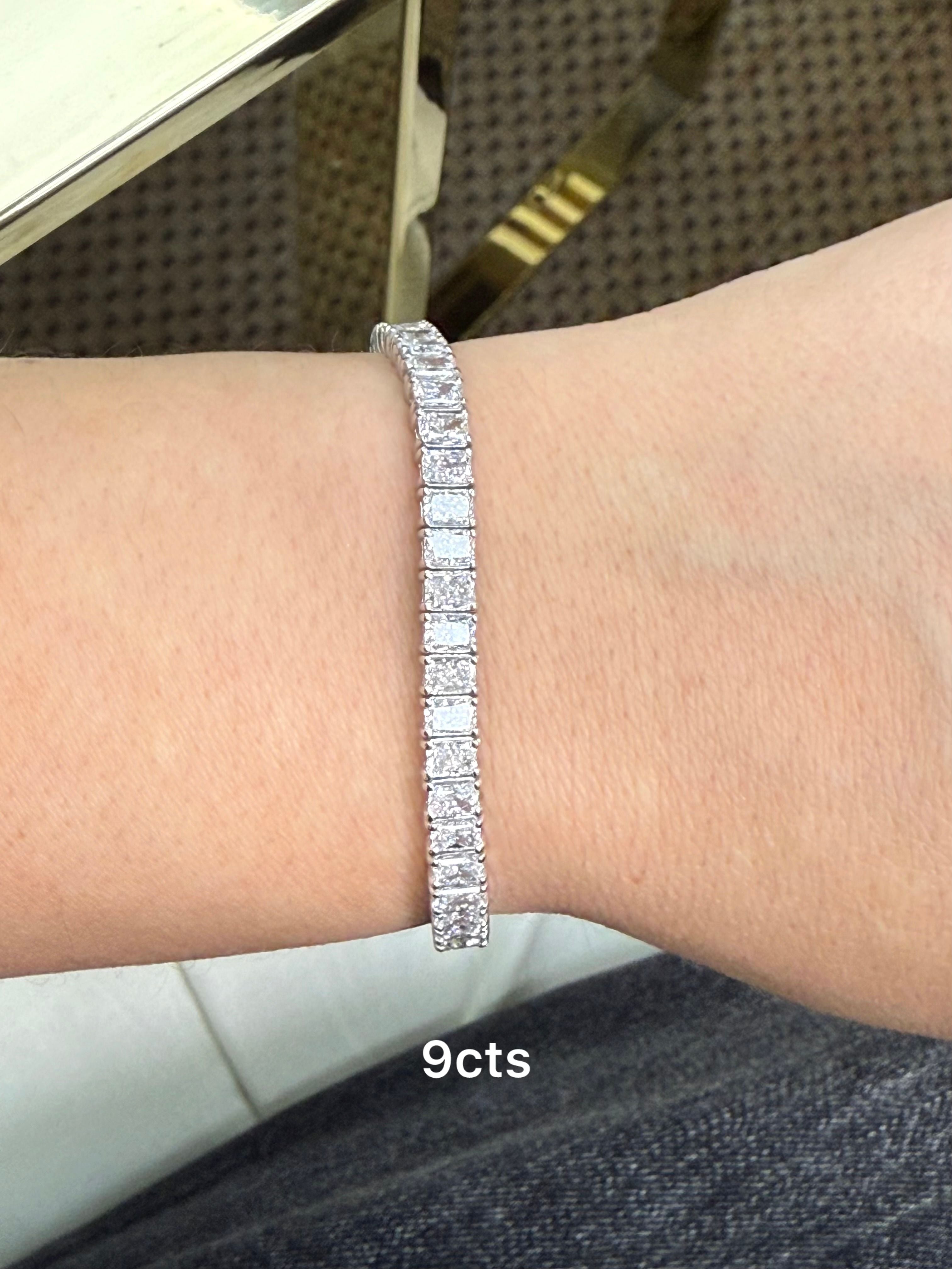 Lab Grown Radiant Cut Diamond Tennis Bracelet