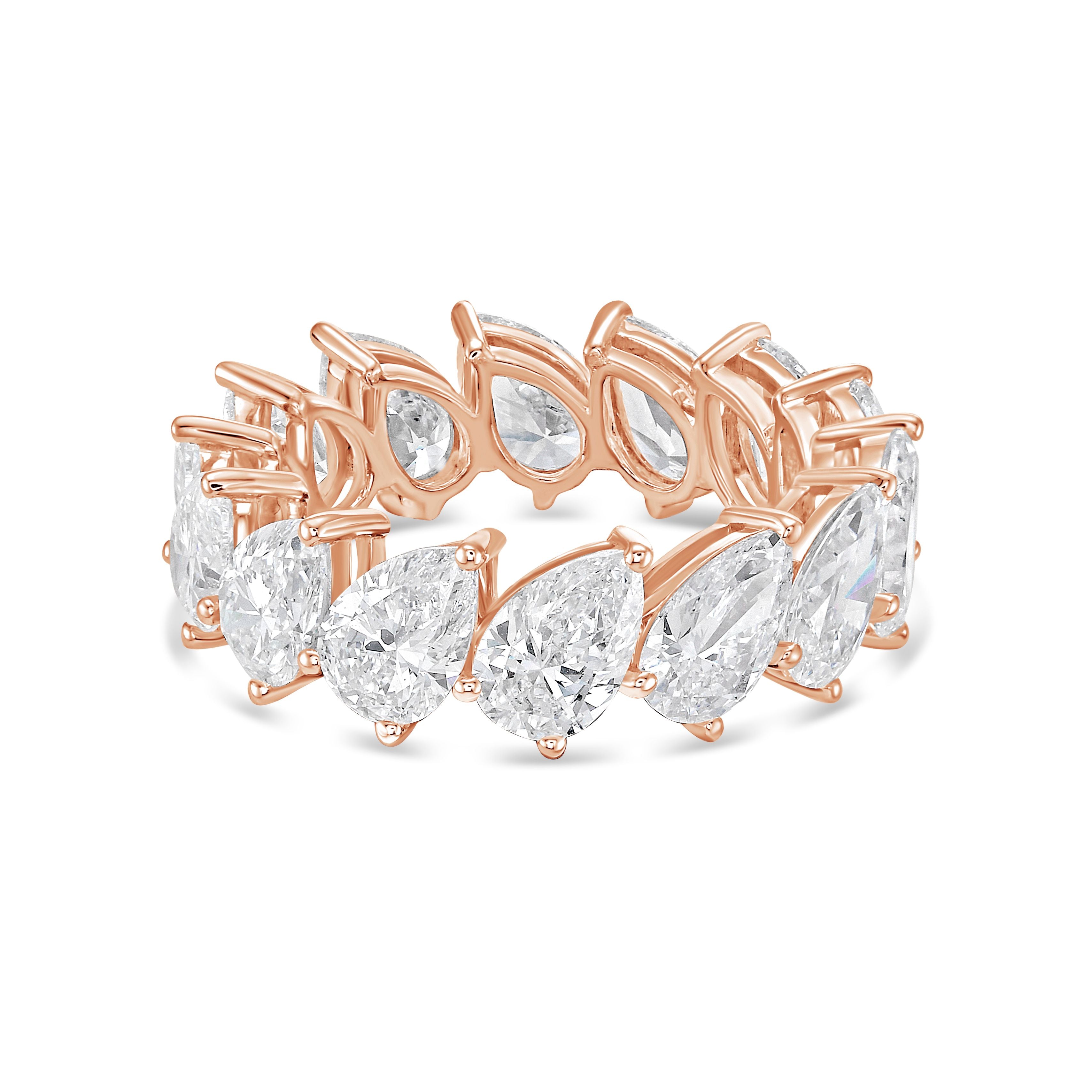 Lab Grown Slanted Pear Eternity Ring