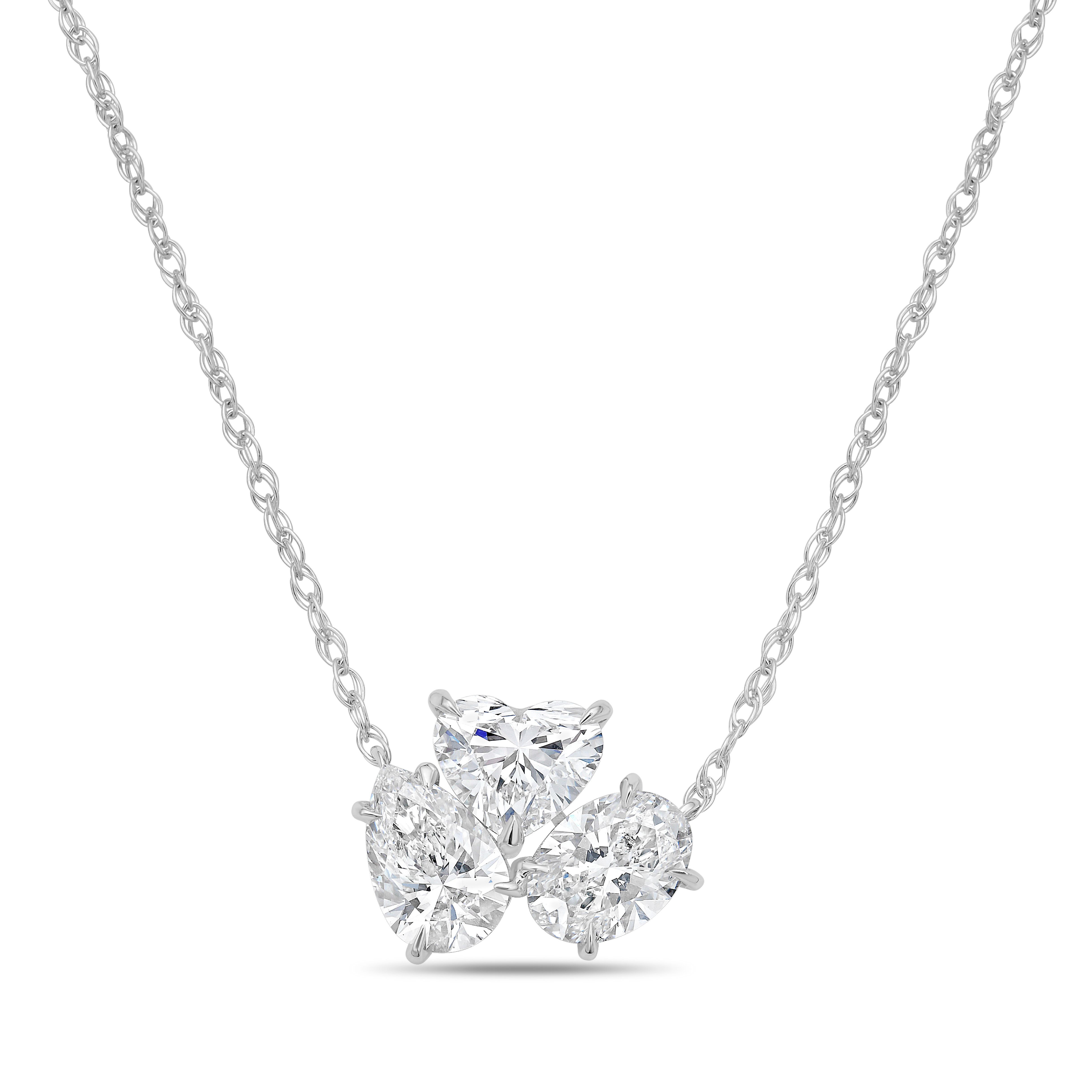 3 diamond necklace