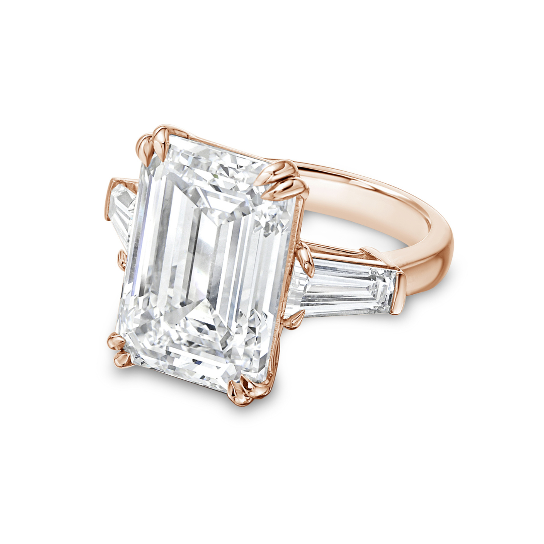 3 stone emerald ring