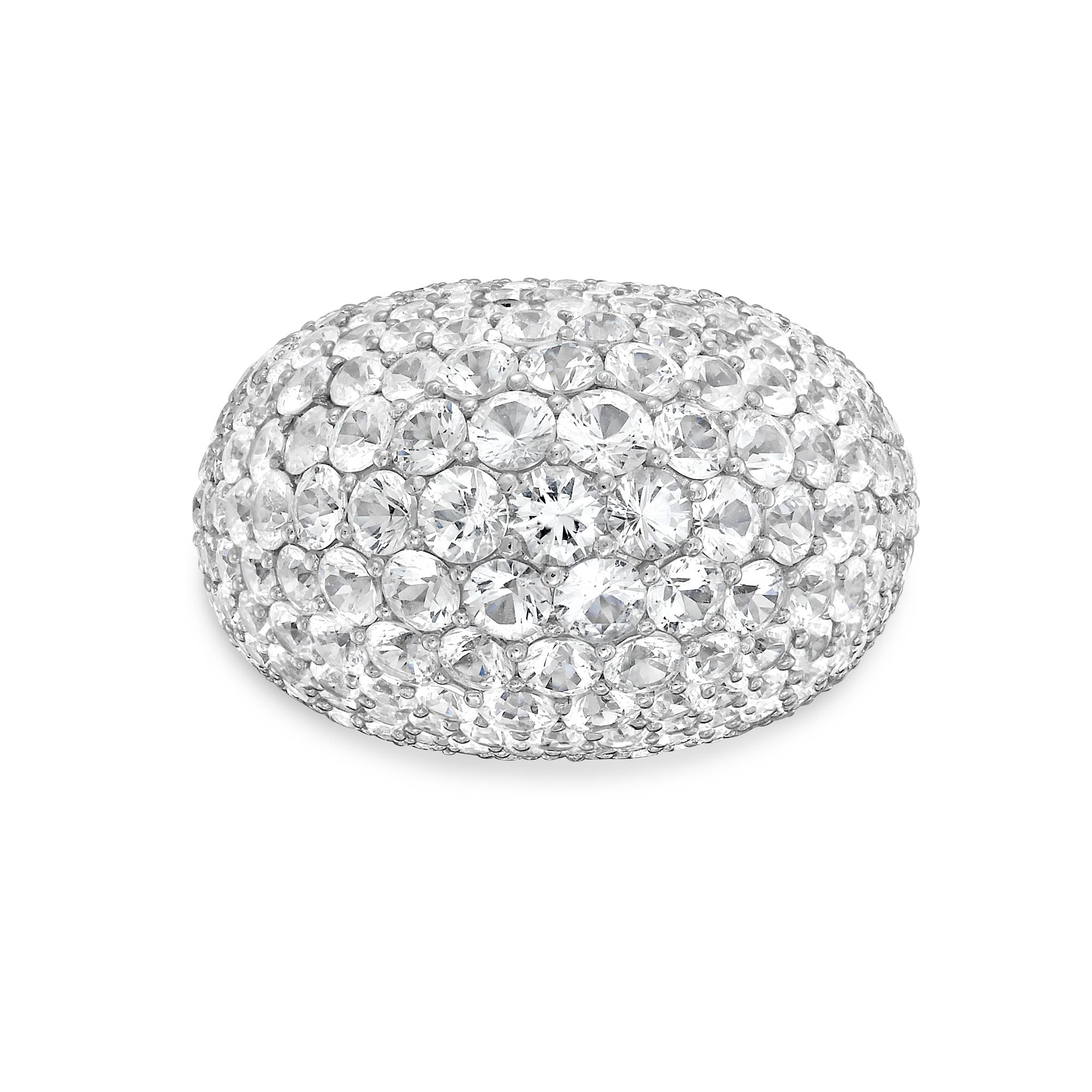 White Sapphire Dome Ring