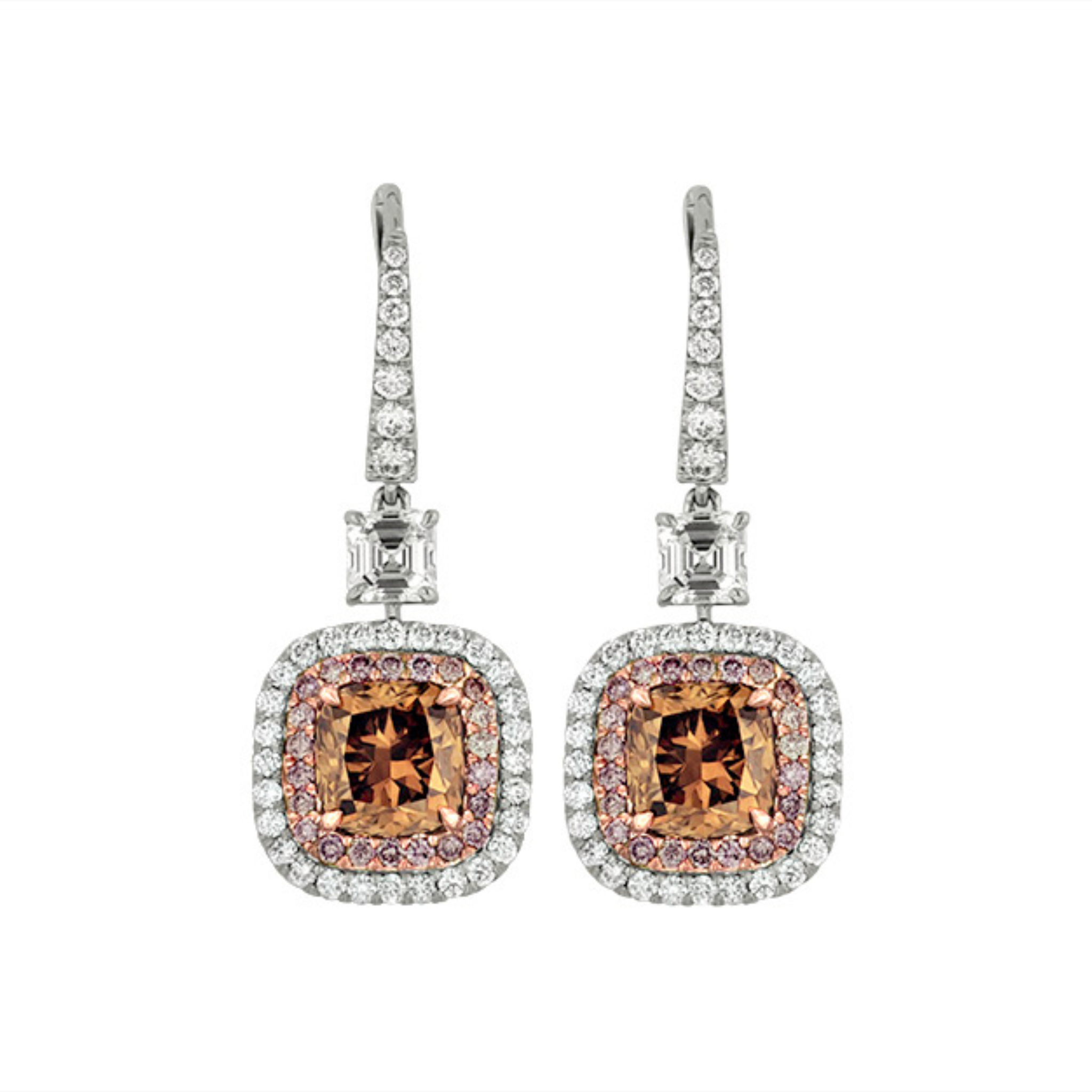 diamond drop earrings gold