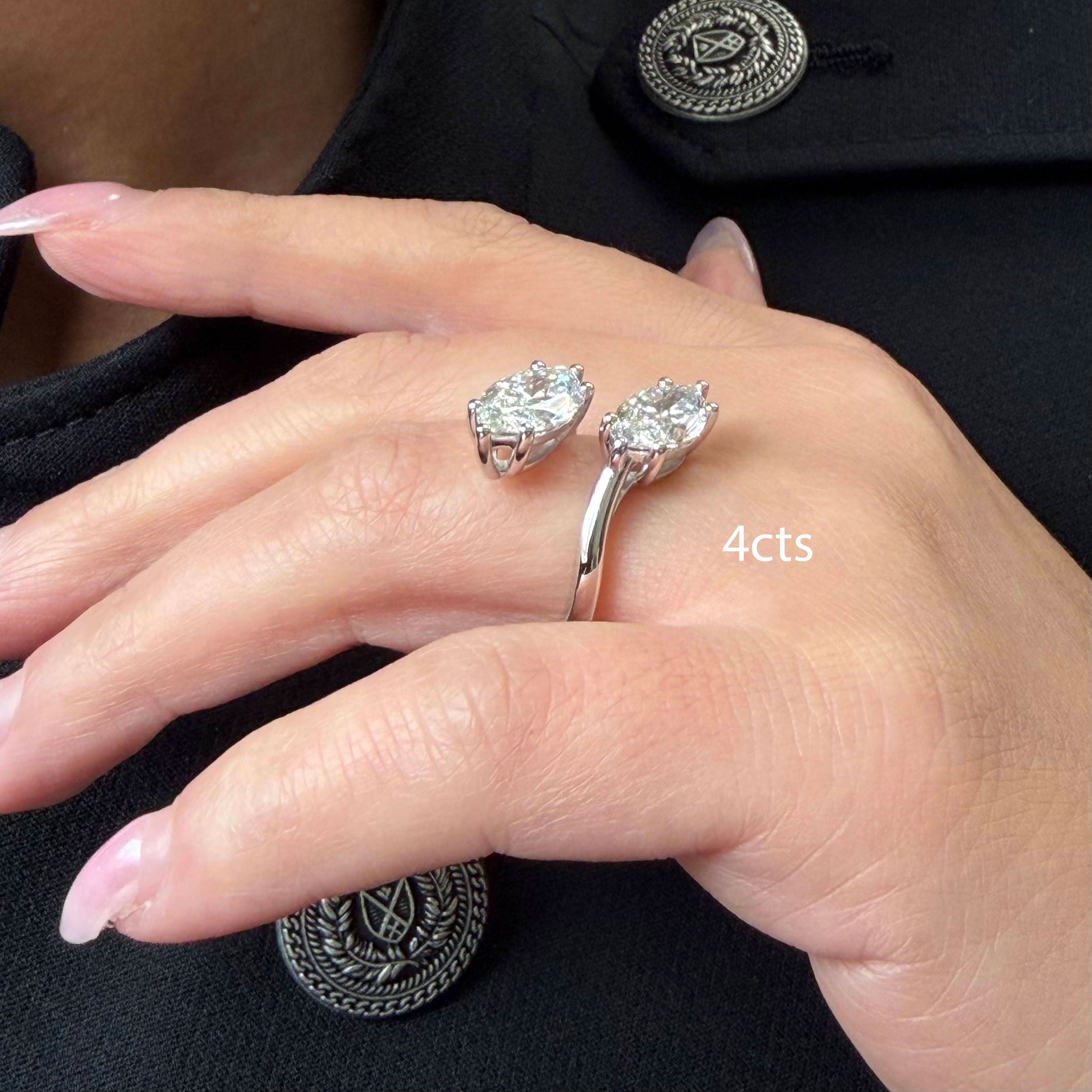 Lab-Grown Marquise Toi Et Moi Diamond Ring