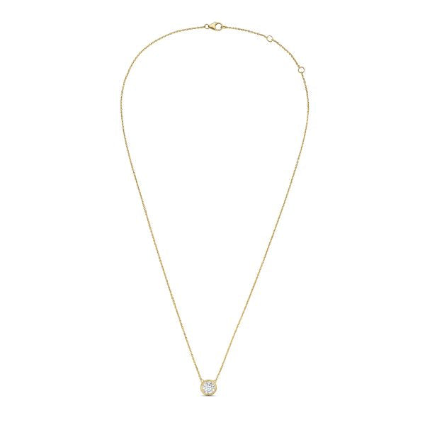 Lab Grown Round Diamond Bezel Pendant