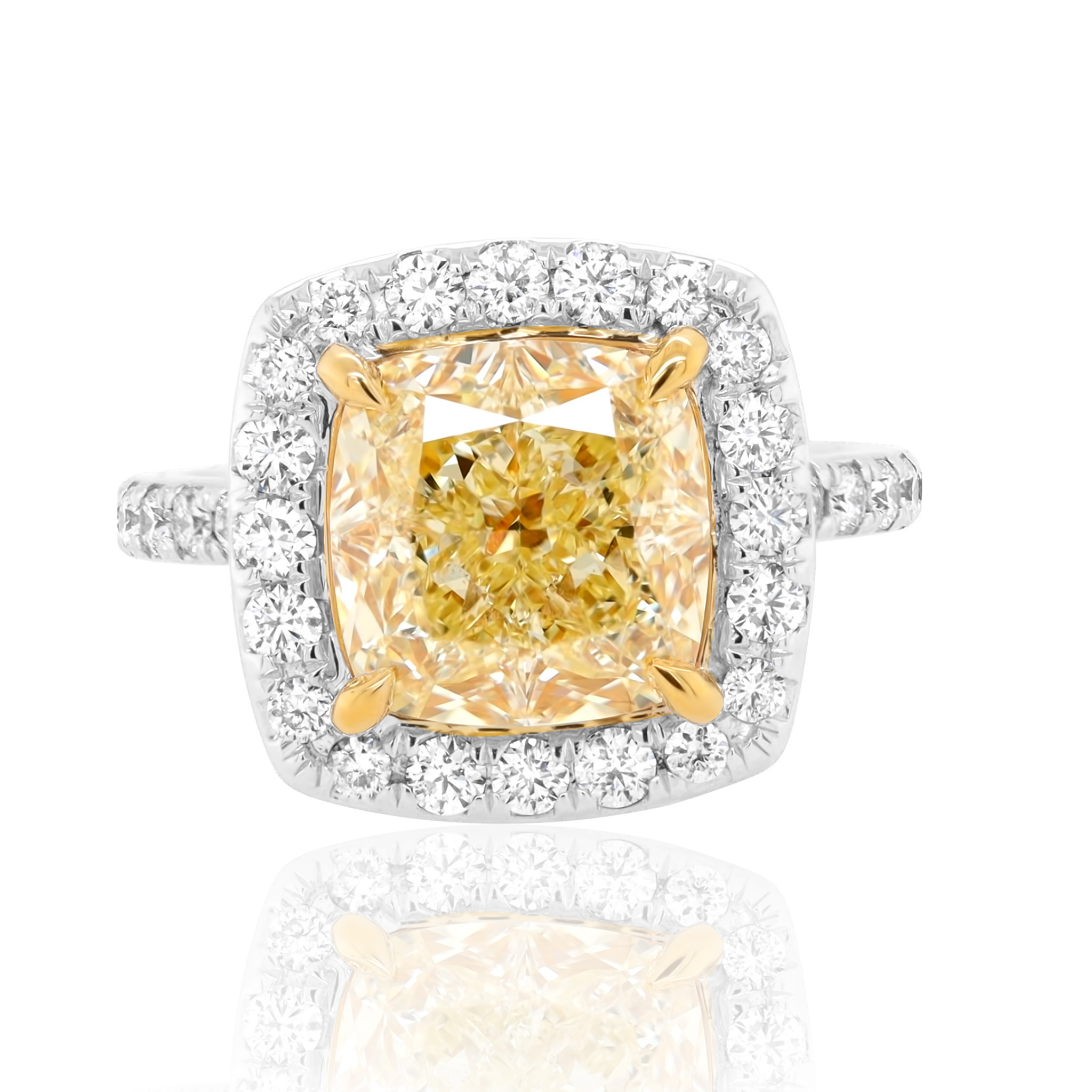 cushion cut engagement rings gold