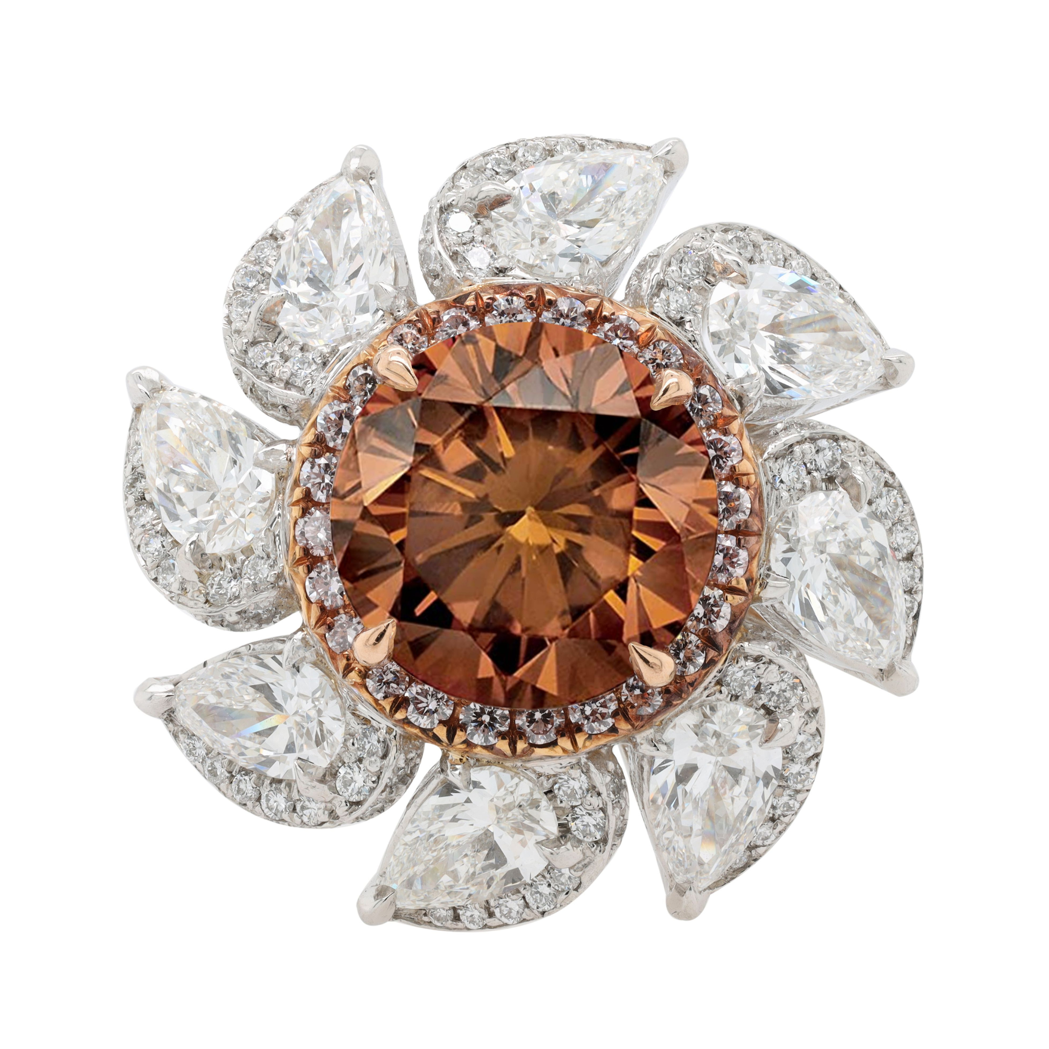 women's brown diamond rings