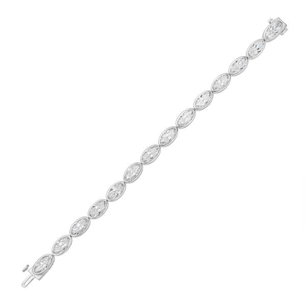 Lab Grown Oval Diamond Bezel Bracelet