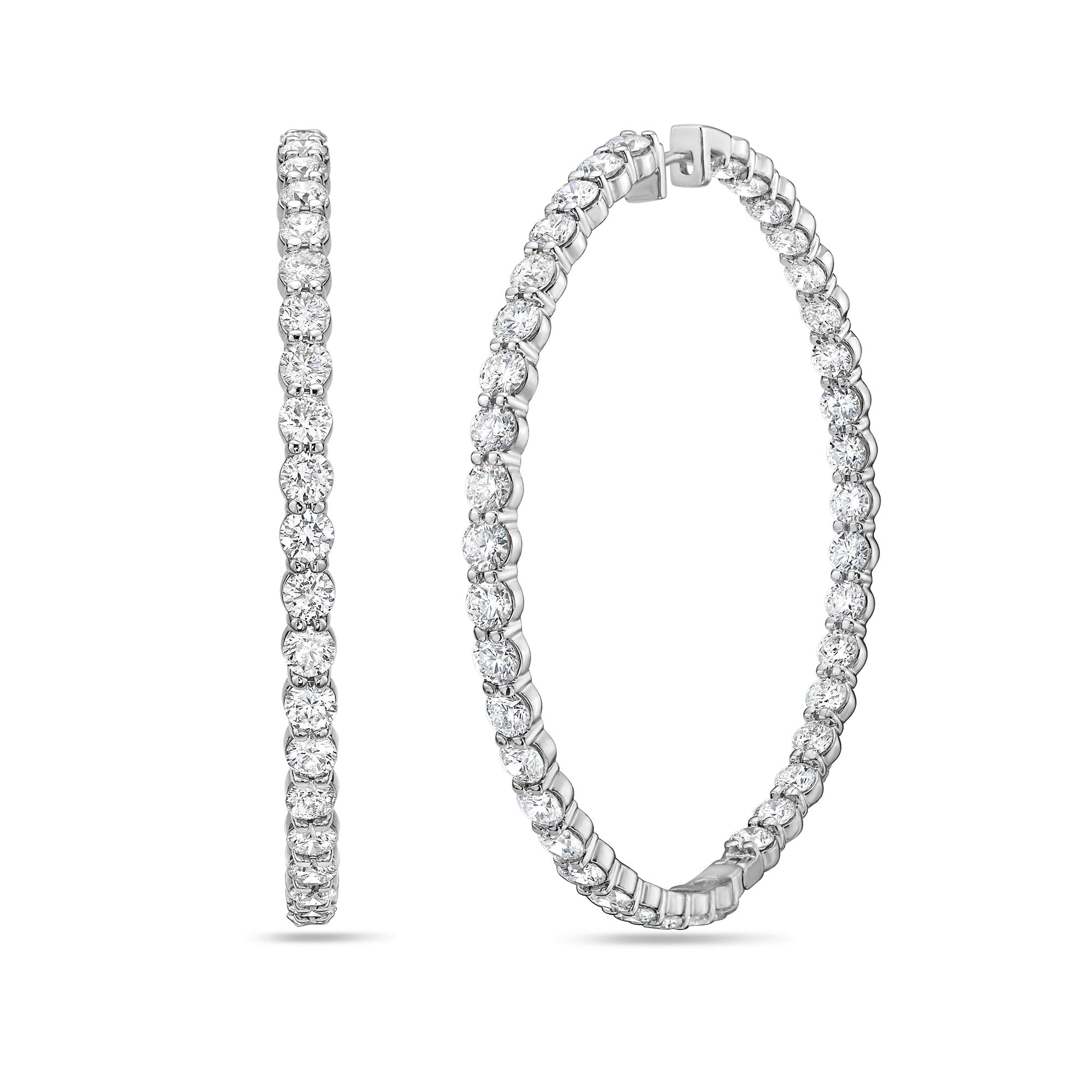 19cts Inside-Out Diamond Hoops