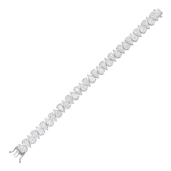 Lab Grown Diamond Pear Tennis Bracelet