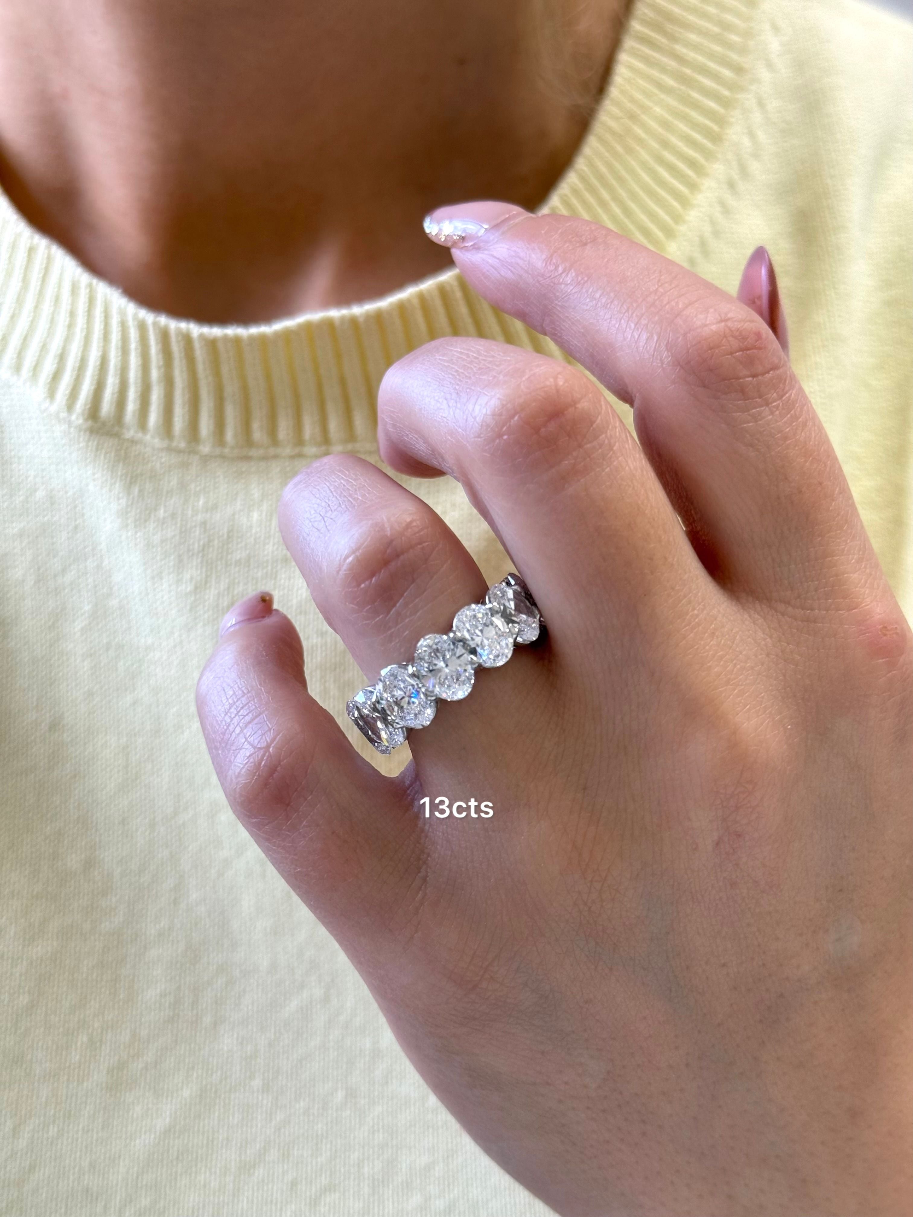 Lab Grown Oval Diamond Eternity Band