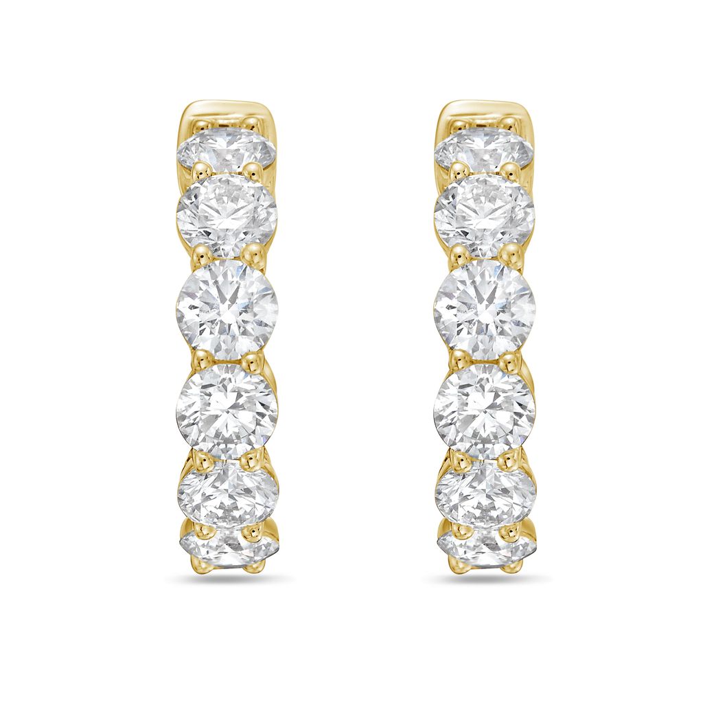 Lab Grown Round Diamond Hoop Earrings