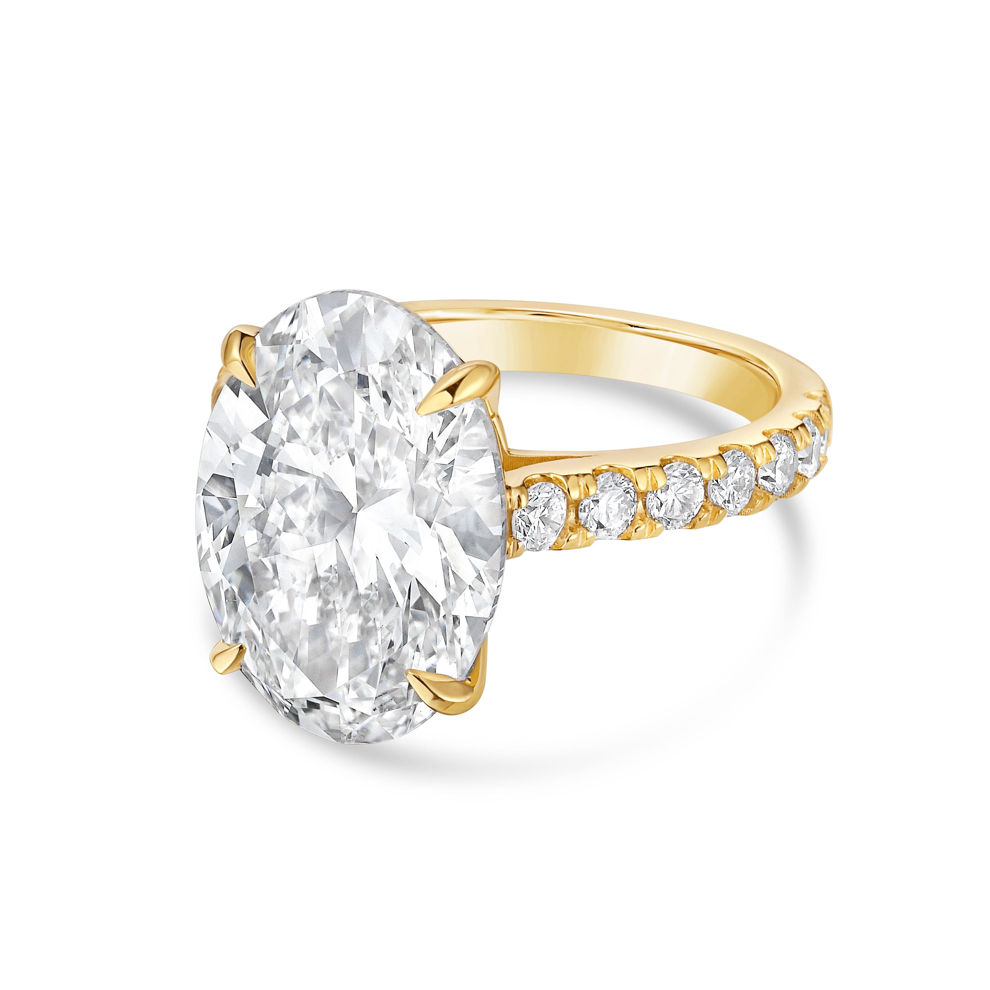 Lab Grown Oval Pave Ring