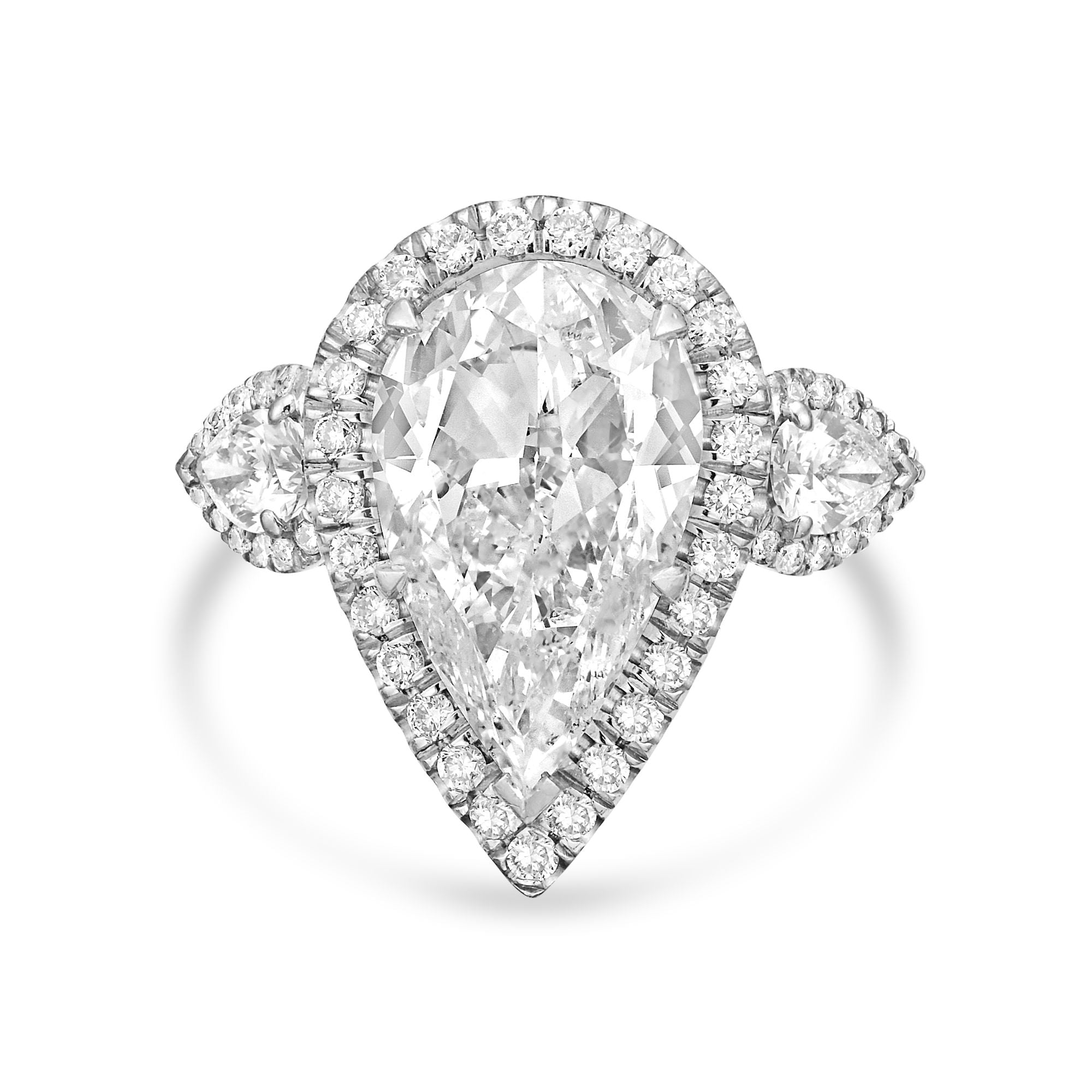 5.01ct Pear Halo Diamond Ring