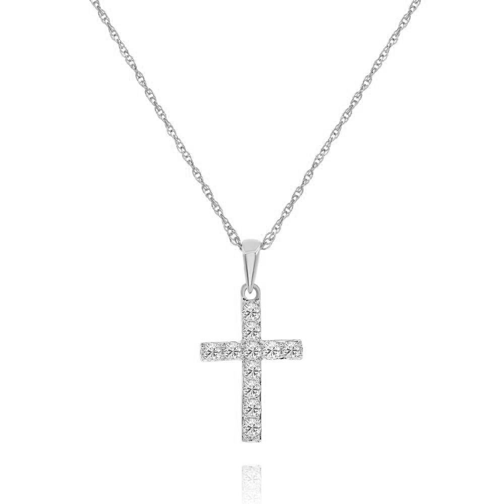 real diamond cross pendant