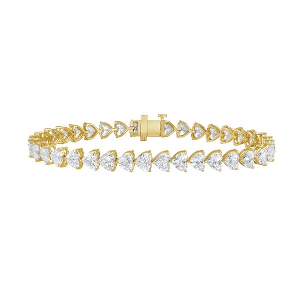 Lab Grown Heart Diamond Tennis Bracelet