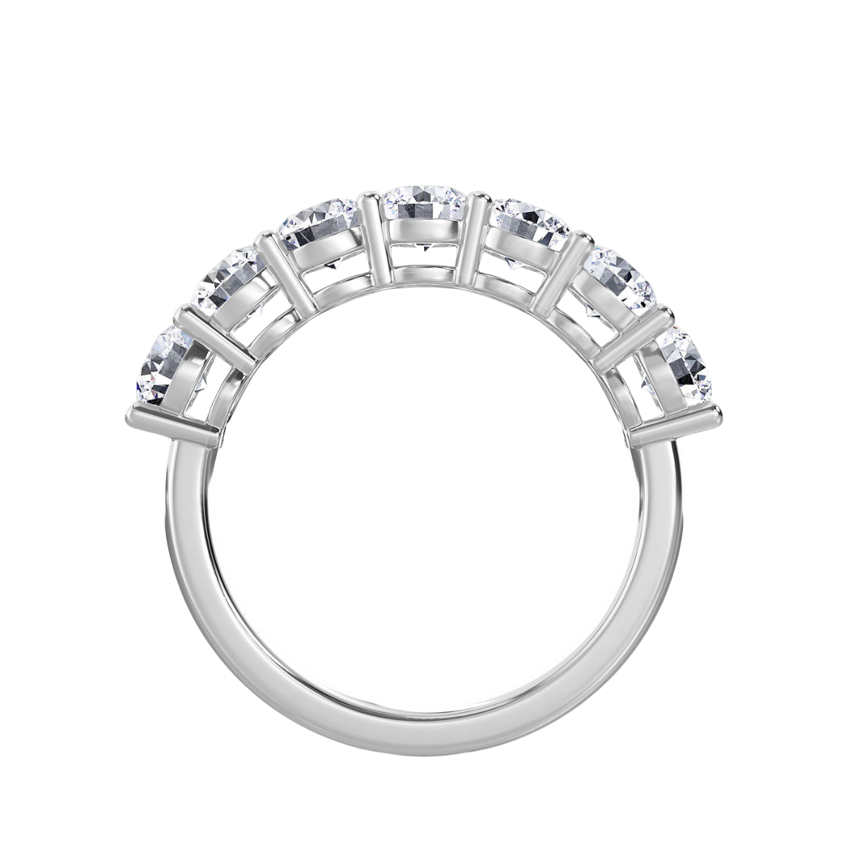 7 Stone Round Diamond Band