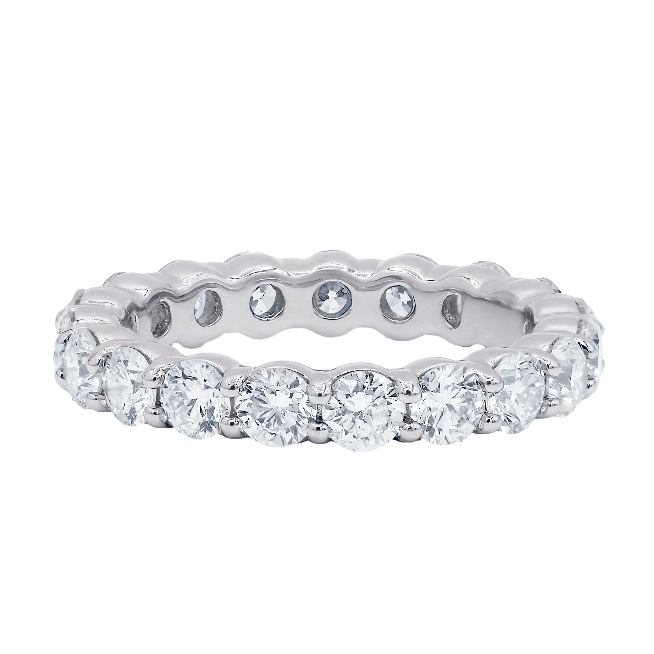 4.60cts U Prong Round Cut Diamond Band