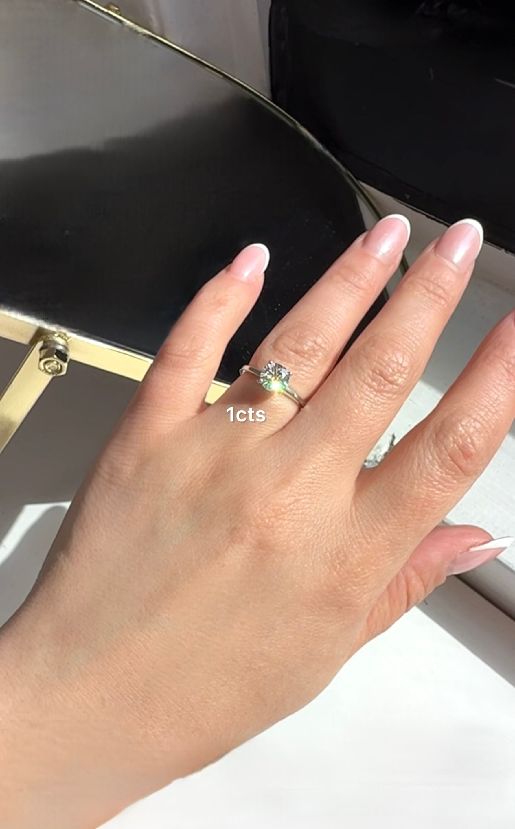 Lab Grown Round Solitaire Engagement Ring