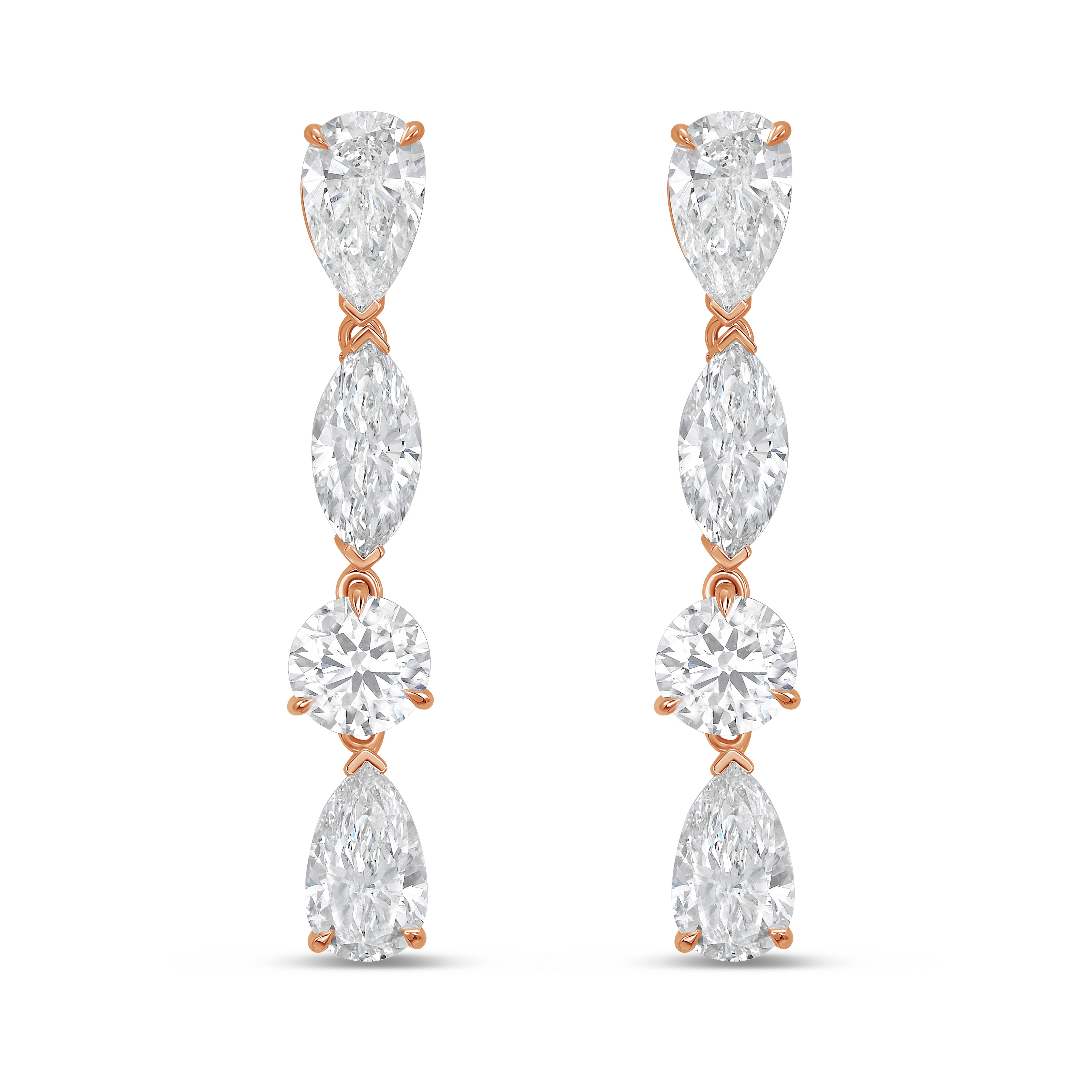 Lab Grown Multi Shaped Diamond Earrings