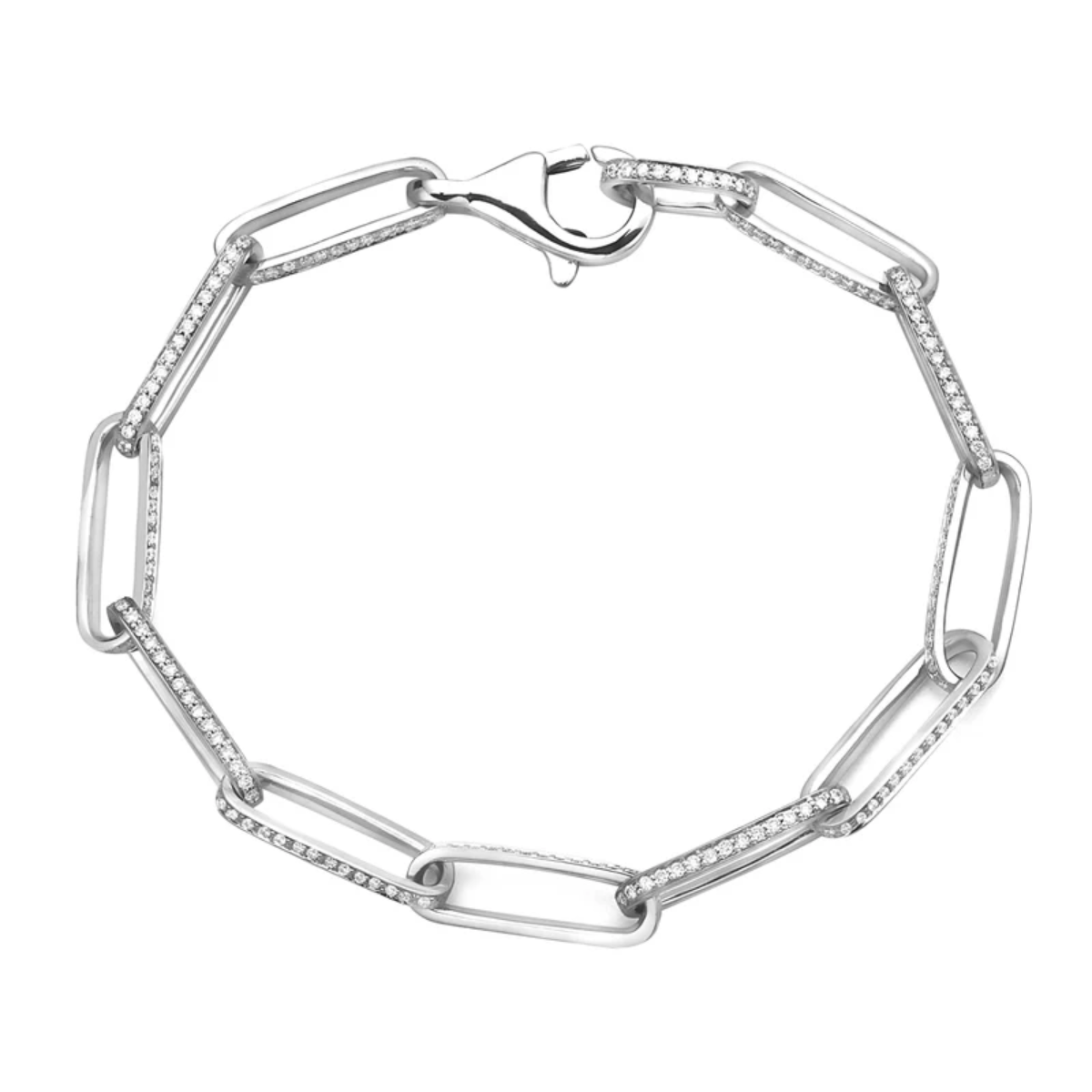 Pave Diamond Link Bracelet
