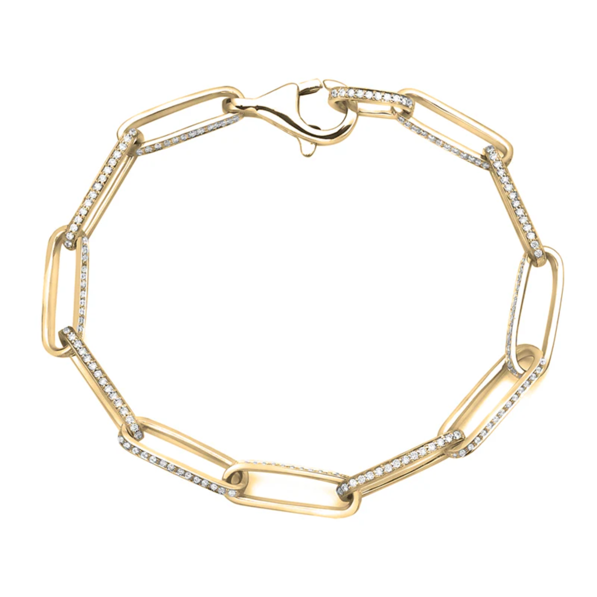 Pave Diamond Link Bracelet
