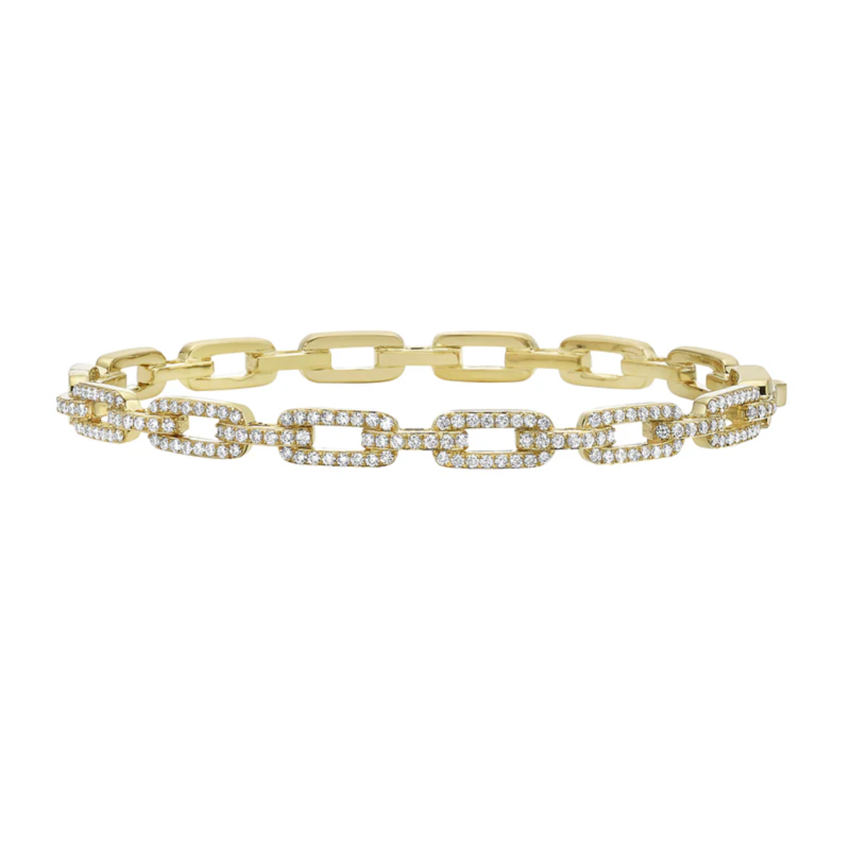 Pave Diamond Link Bangle