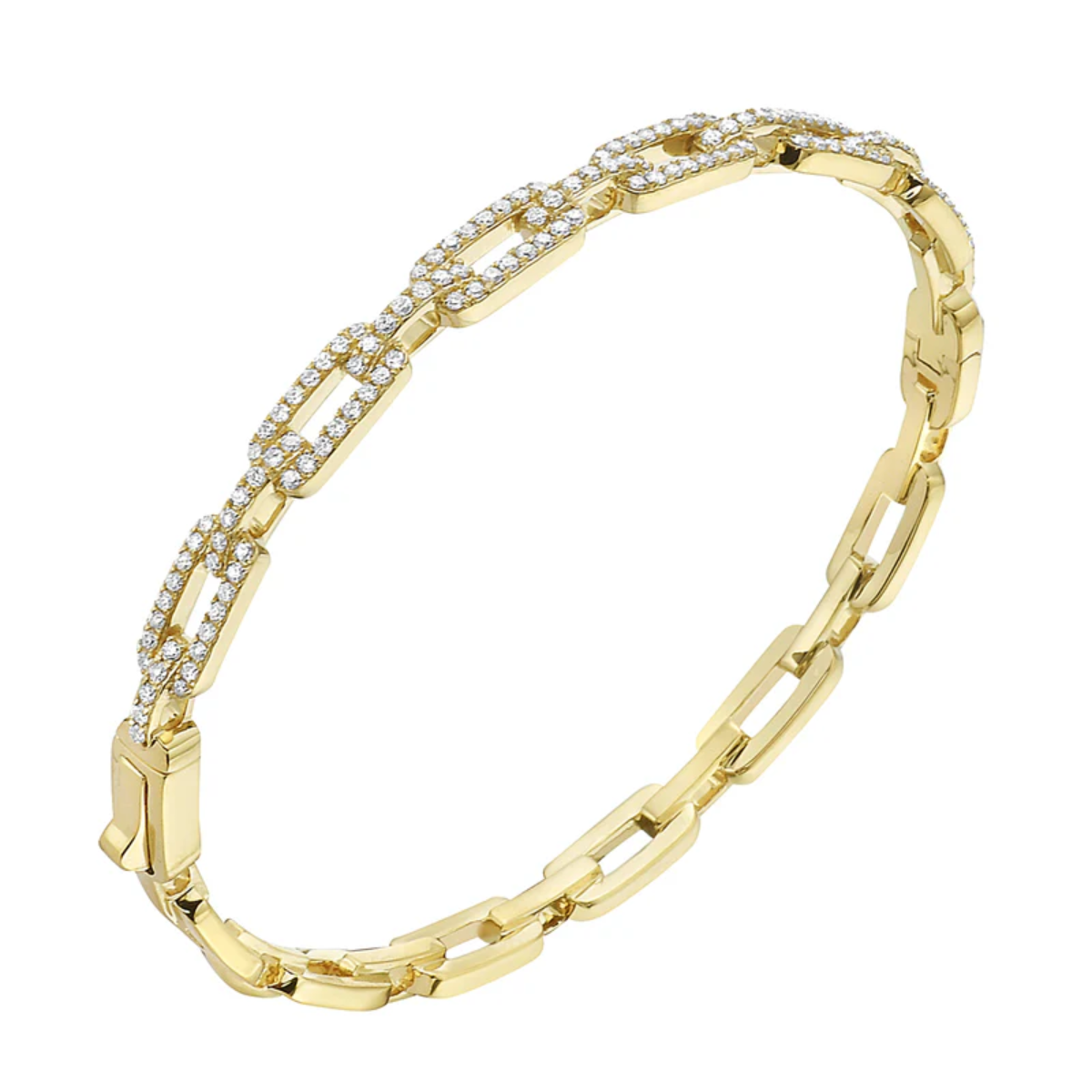 Pave Diamond Link Bangle