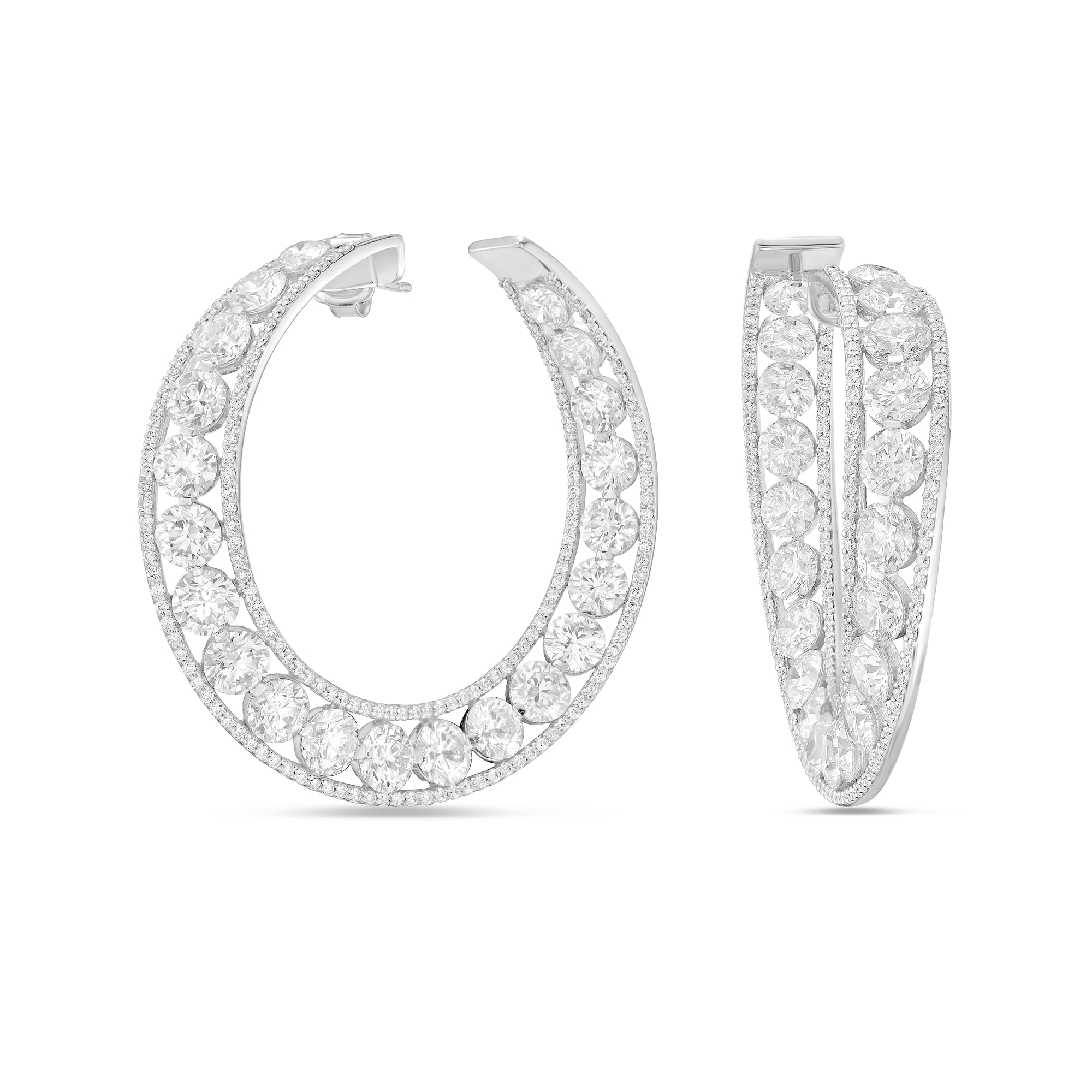 25.77cts Diamond Halo Hoops